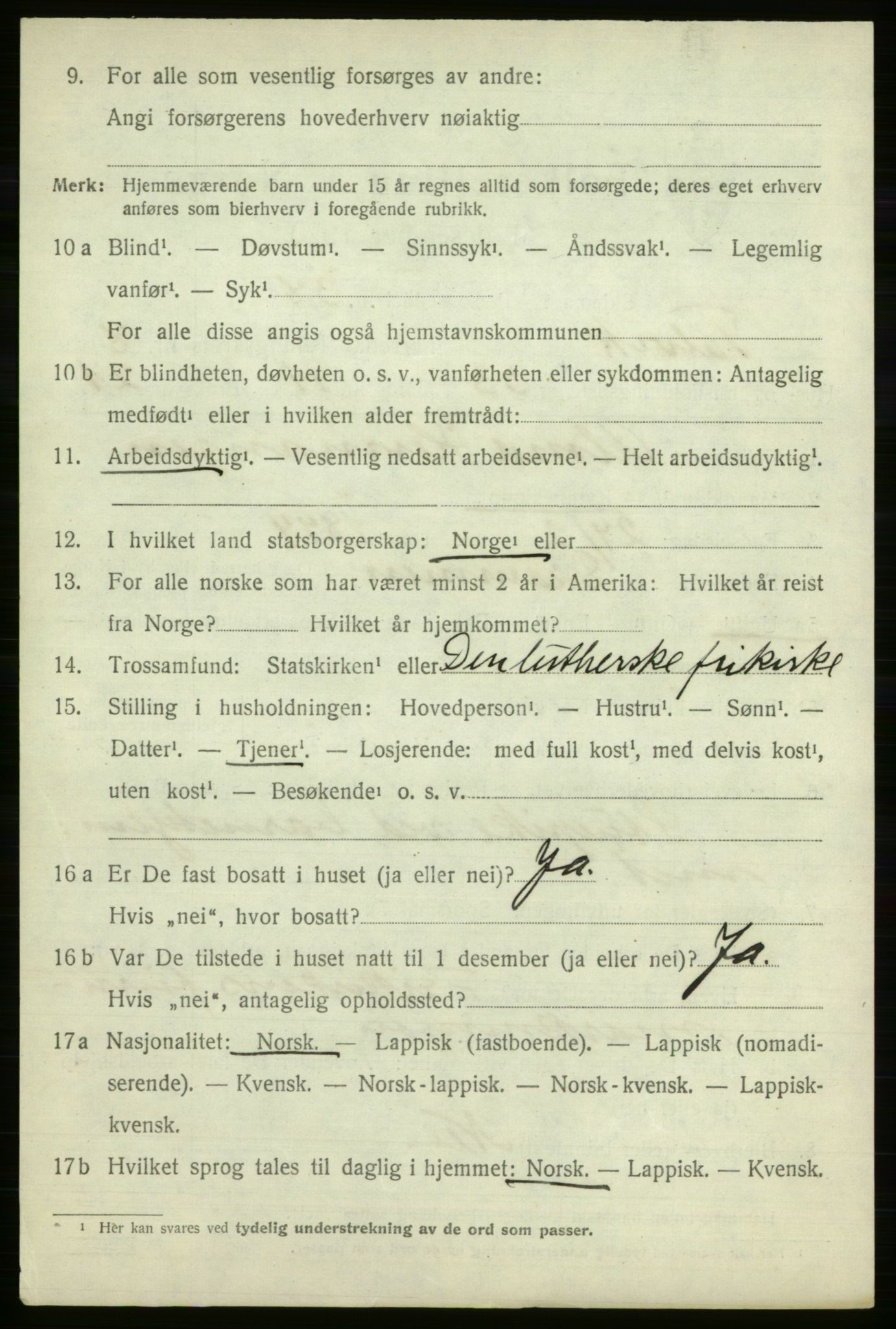 SATØ, Folketelling 1920 for 2013 Talvik herred, 1920, s. 5409
