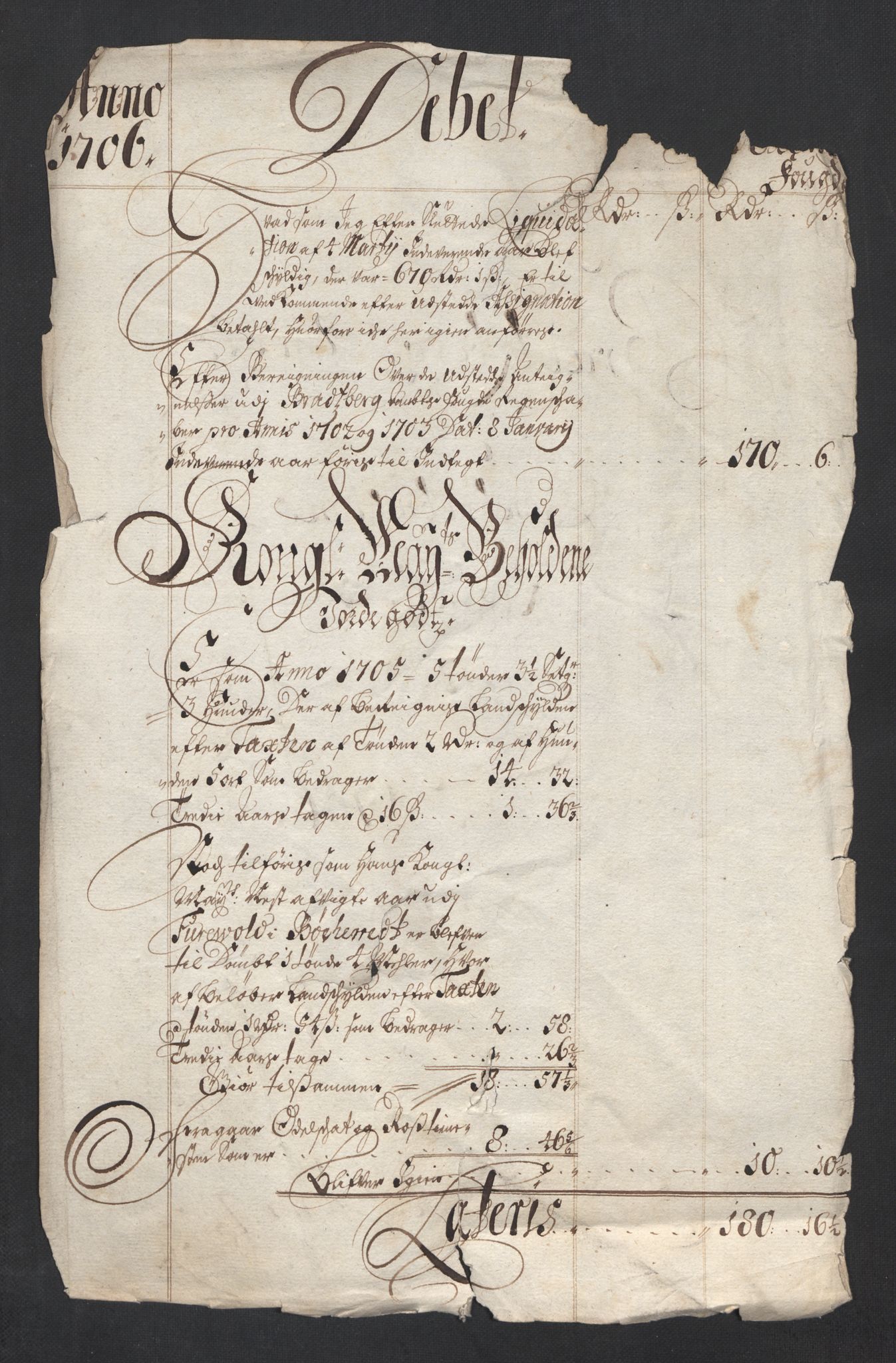 Rentekammeret inntil 1814, Reviderte regnskaper, Fogderegnskap, AV/RA-EA-4092/R36/L2116: Fogderegnskap Øvre og Nedre Telemark og Bamble, 1706-1707, s. 14