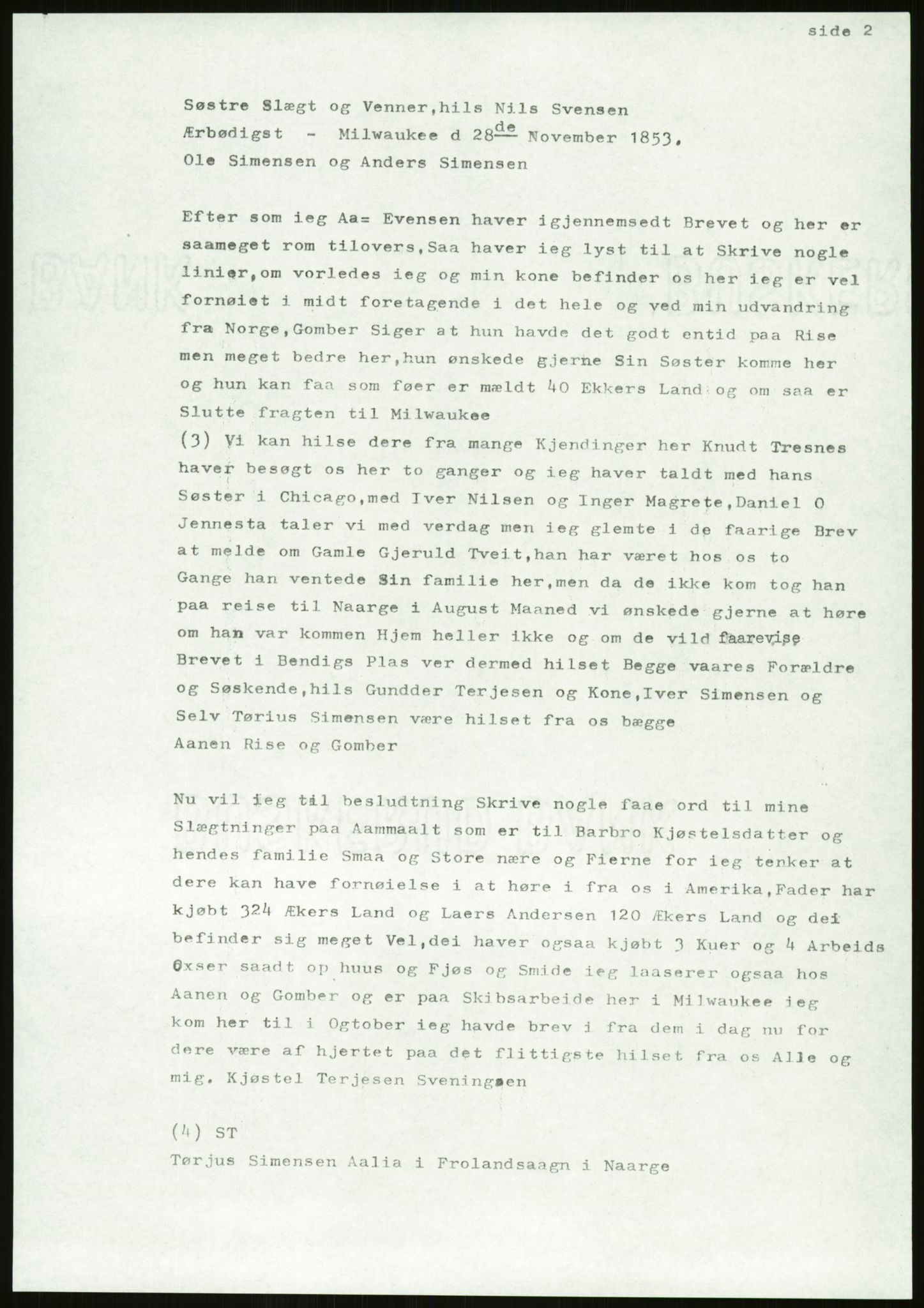 Samlinger til kildeutgivelse, Amerikabrevene, AV/RA-EA-4057/F/L0026: Innlån fra Aust-Agder: Aust-Agder-Arkivet - Erickson, 1838-1914, s. 315