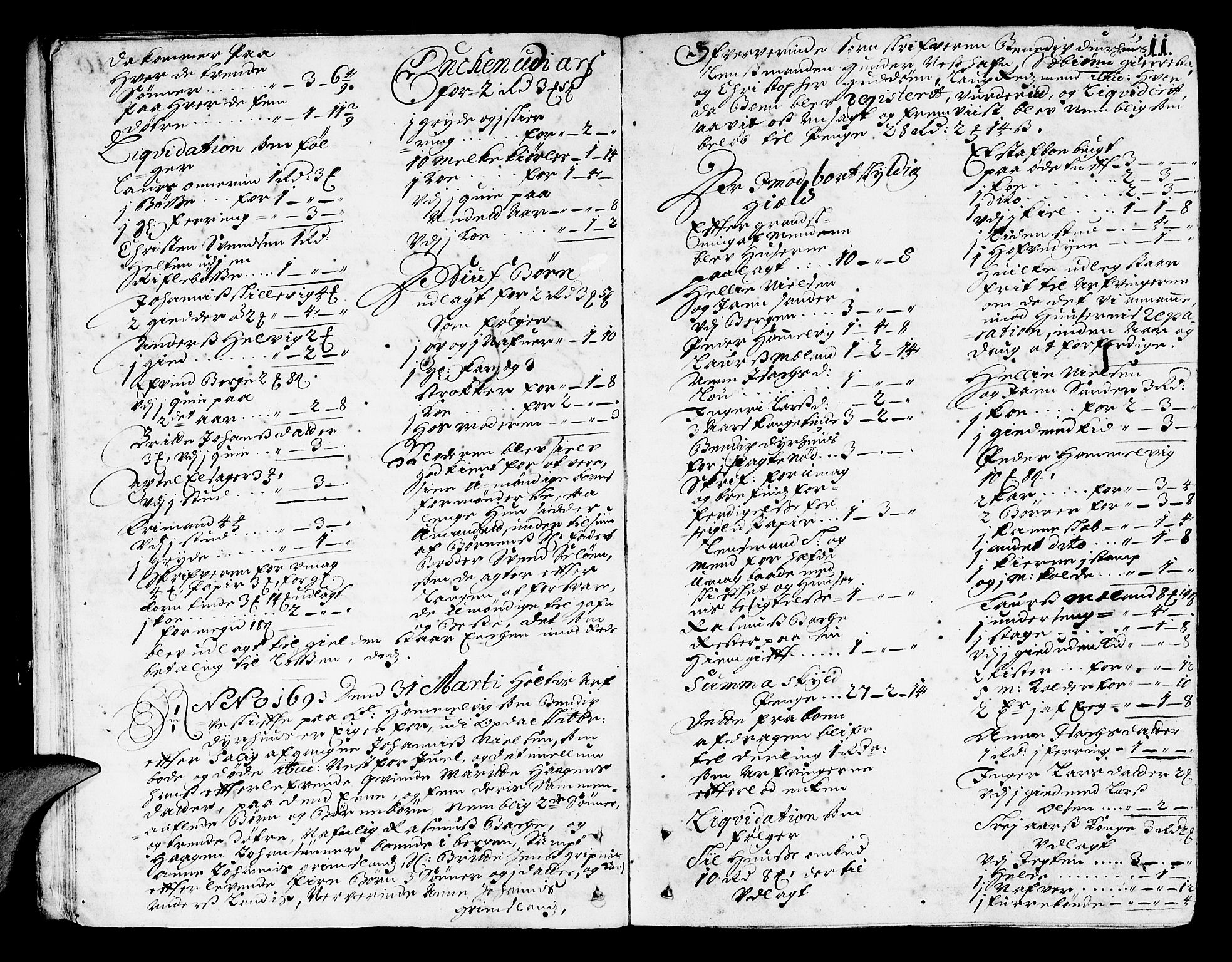 Sunnhordland sorenskrivar, AV/SAB-A-2401/1/H/Ha/Haa/L0002: Skifteprotokollar. Register på kort. Fol 290- ut, 1693-1695, s. 10b-11a