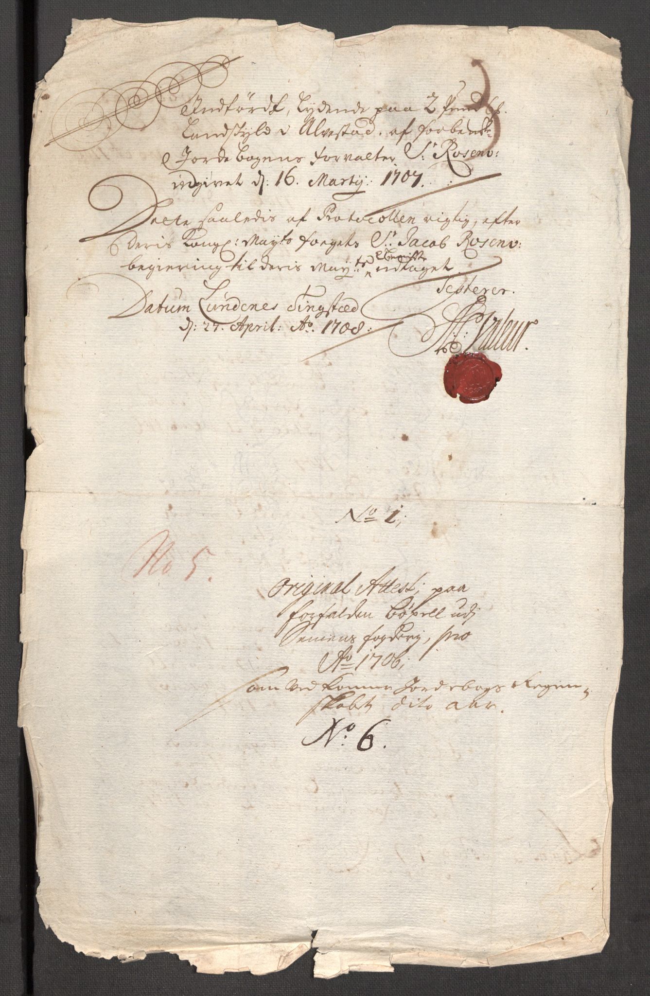 Rentekammeret inntil 1814, Reviderte regnskaper, Fogderegnskap, AV/RA-EA-4092/R68/L4756: Fogderegnskap Senja og Troms, 1705-1707, s. 252