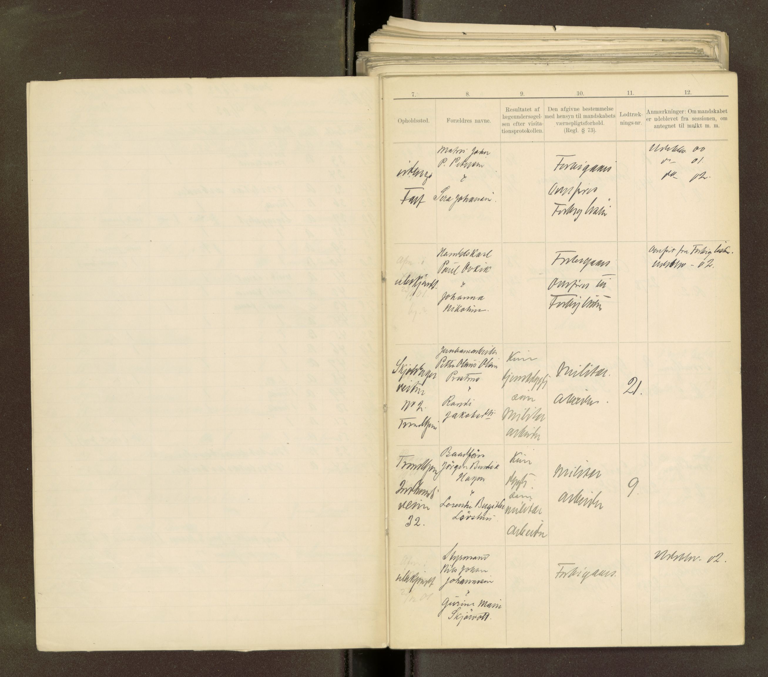Sjøinnrulleringen - Trondhjemske distrikt, AV/SAT-A-5121/01/L0031/0002: -- / Utskrivningsrulle Trondhjem by, 1896-1902