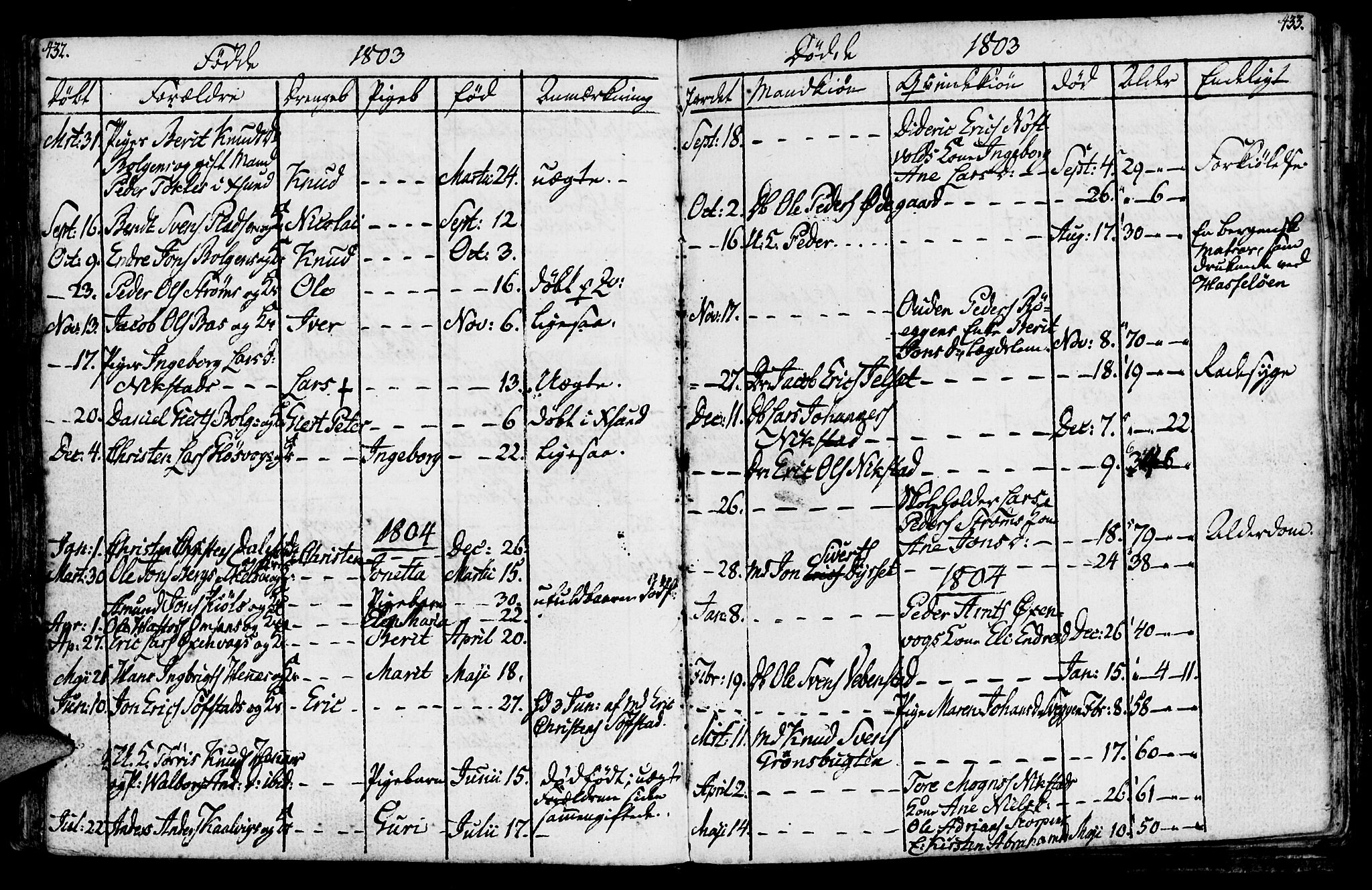 Ministerialprotokoller, klokkerbøker og fødselsregistre - Møre og Romsdal, SAT/A-1454/569/L0816: Ministerialbok nr. 569A02, 1759-1805, s. 432-433