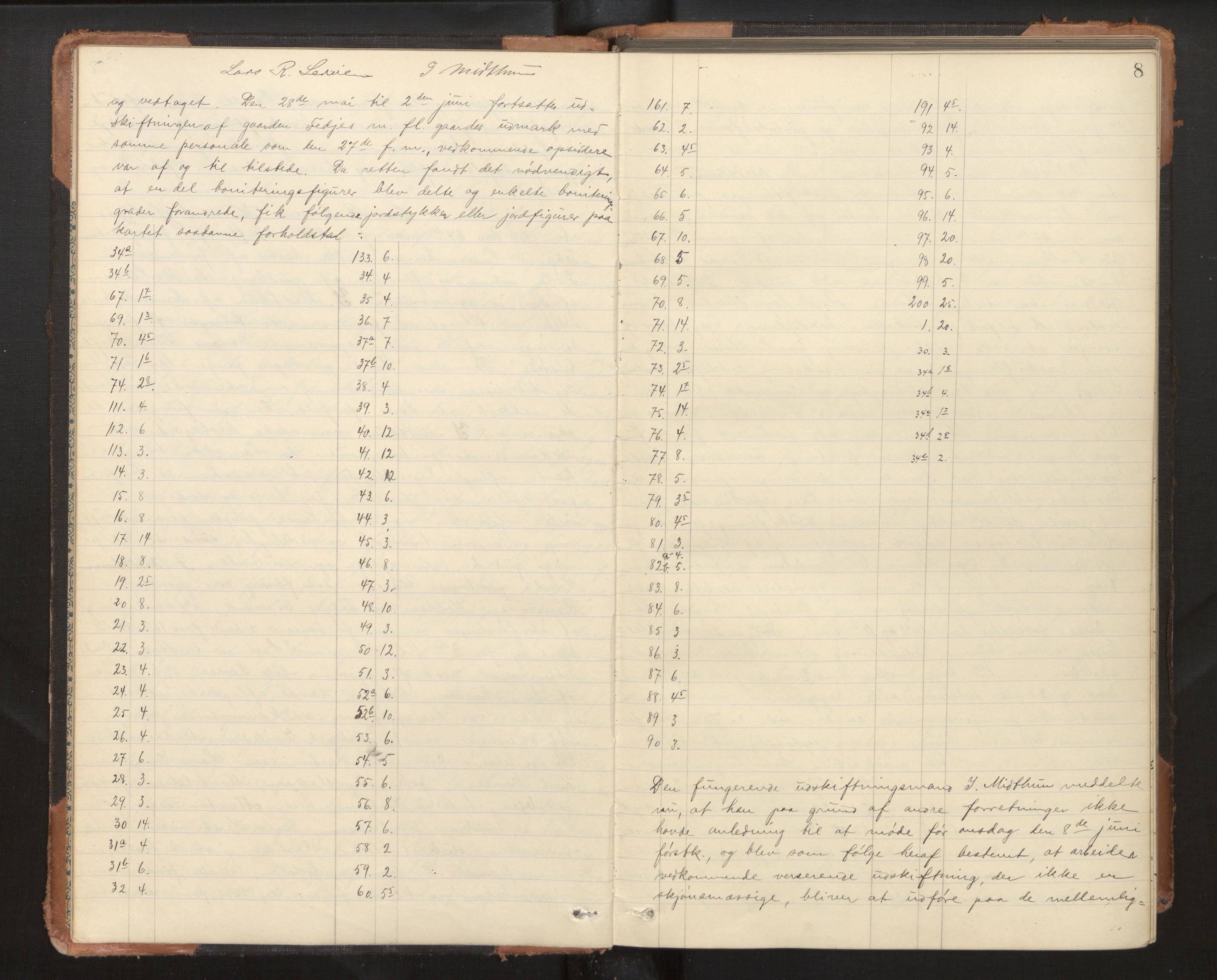 Hordaland jordskiftedøme - II Ytre Nordhordland jordskiftedistrikt, AV/SAB-A-6901/A/Aa/L0011: Forhandlingsprotokoll, 1903-1908, s. 7b-8a