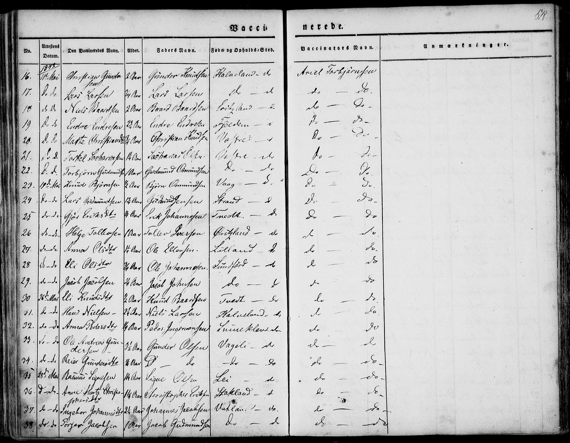 Skjold sokneprestkontor, AV/SAST-A-101847/H/Ha/Haa/L0006: Ministerialbok nr. A 6.2, 1835-1858, s. 518