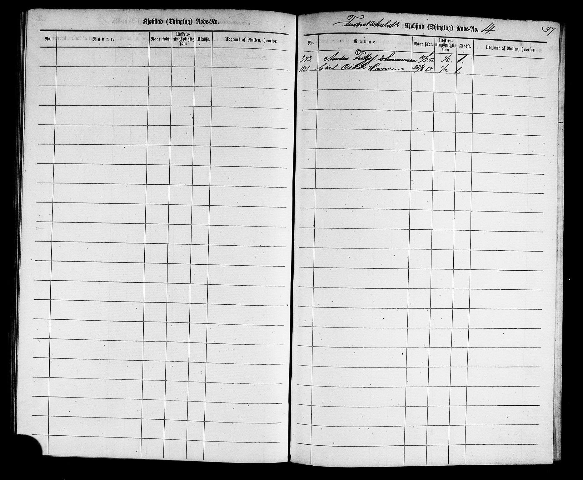 Halden mønstringskontor, AV/SAO-A-10569a/F/Fc/Fcc/L0001: Utskrivningsregisterrulle, 1880, s. 98