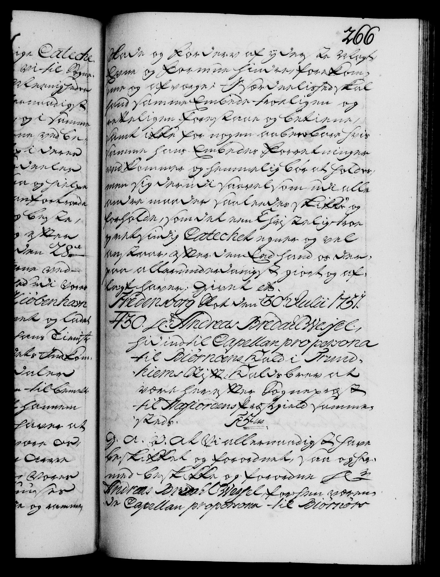 Danske Kanselli 1572-1799, RA/EA-3023/F/Fc/Fca/Fcaa/L0037: Norske registre, 1751-1752, s. 266a
