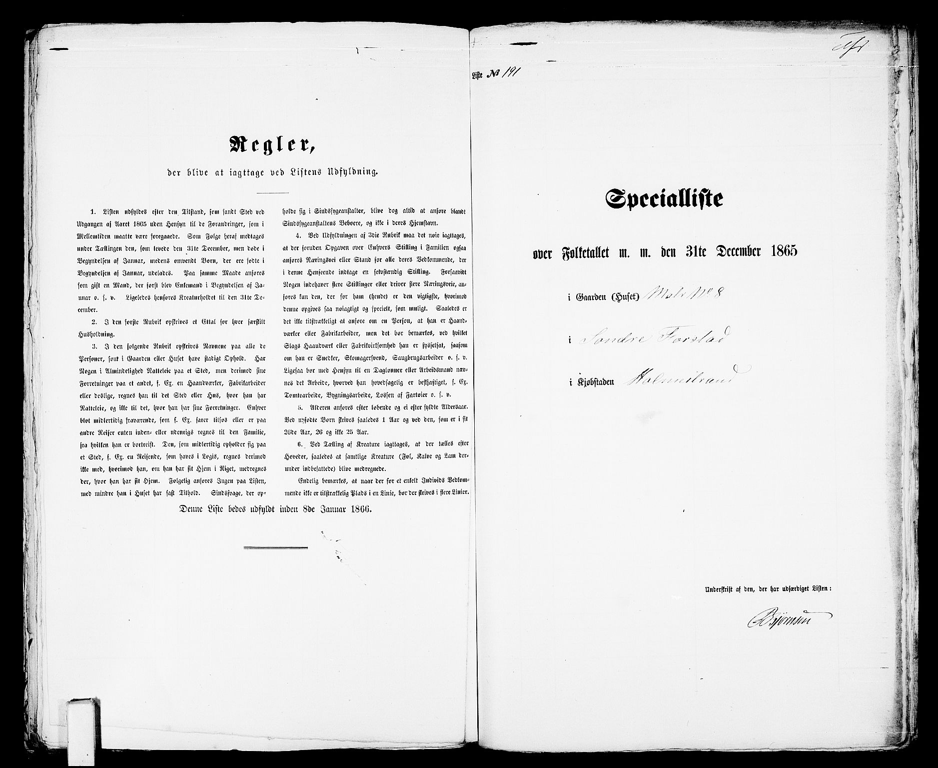 RA, Folketelling 1865 for 0702B Botne prestegjeld, Holmestrand kjøpstad, 1865, s. 391