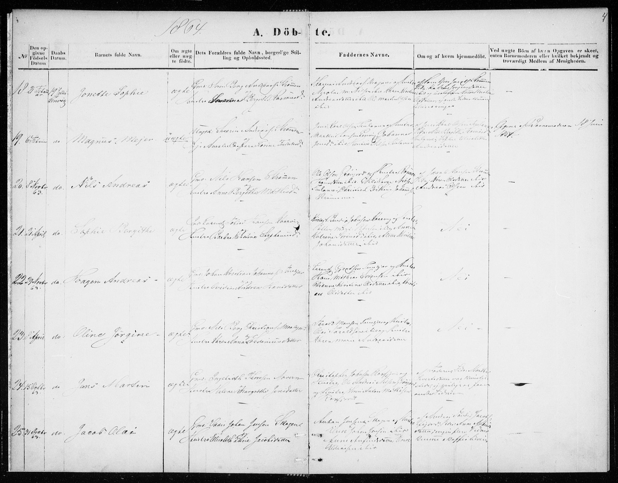 Lenvik sokneprestembete, SATØ/S-1310/H/Ha/Haa/L0008kirke: Ministerialbok nr. 8, 1864-1865, s. 4