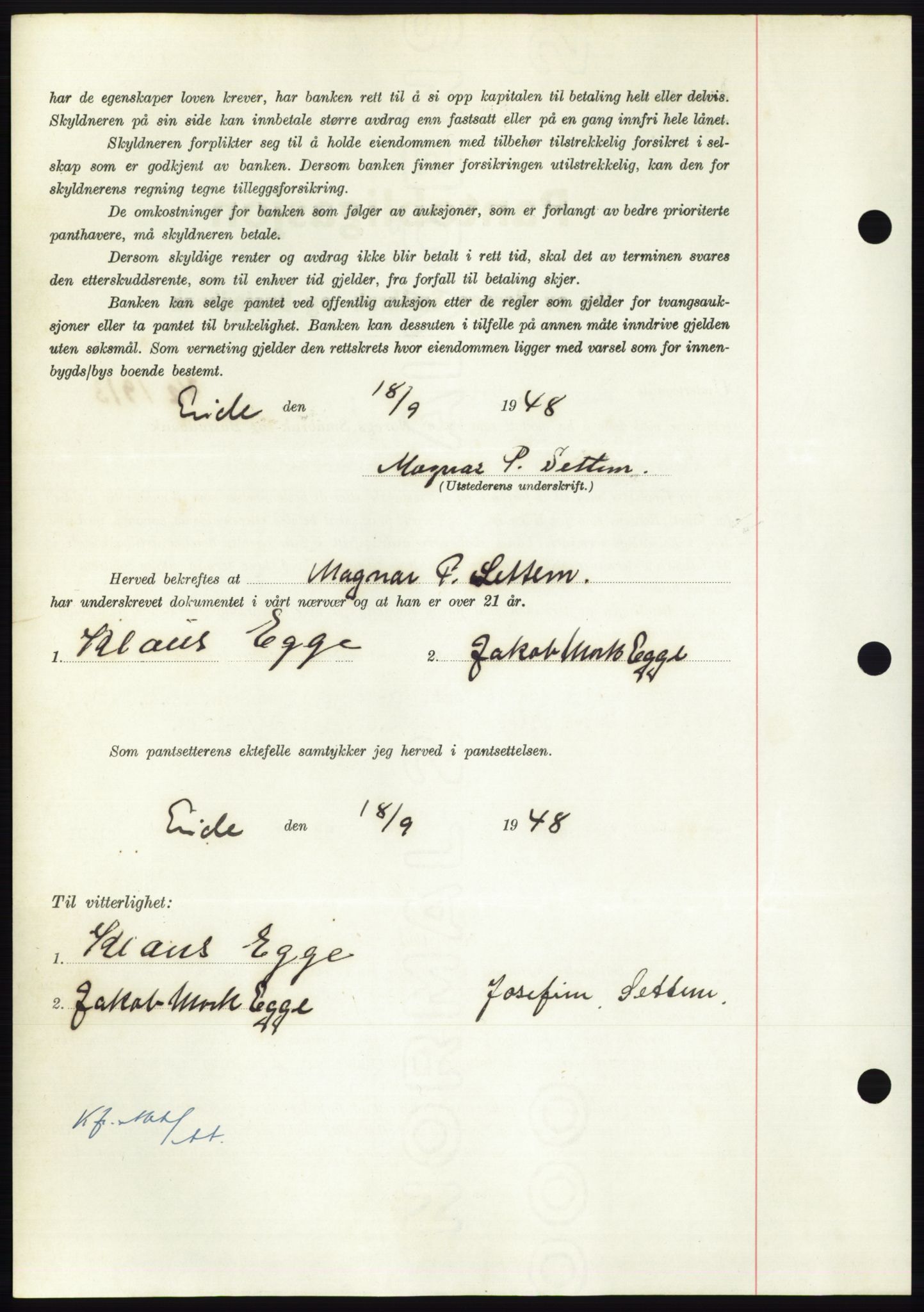 Nordmøre sorenskriveri, AV/SAT-A-4132/1/2/2Ca: Pantebok nr. B99, 1948-1948, Dagboknr: 2666/1948