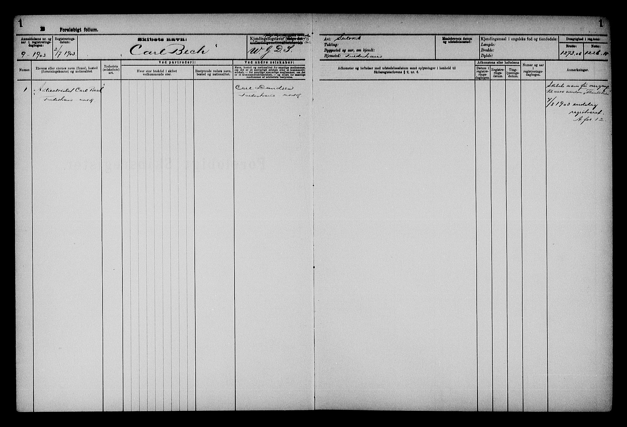 Holt sorenskriveri, AV/SAK-1221-0002/G/Gf/L0003: Panteregister nr. 31, 1903-1965, s. 1