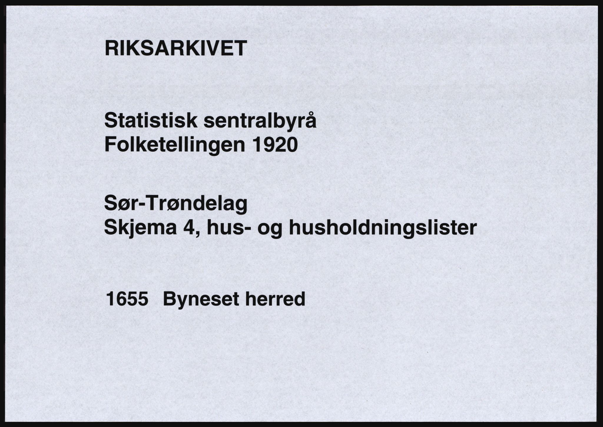 SAT, Folketelling 1920 for 1655 Byneset herred, 1920, s. 30