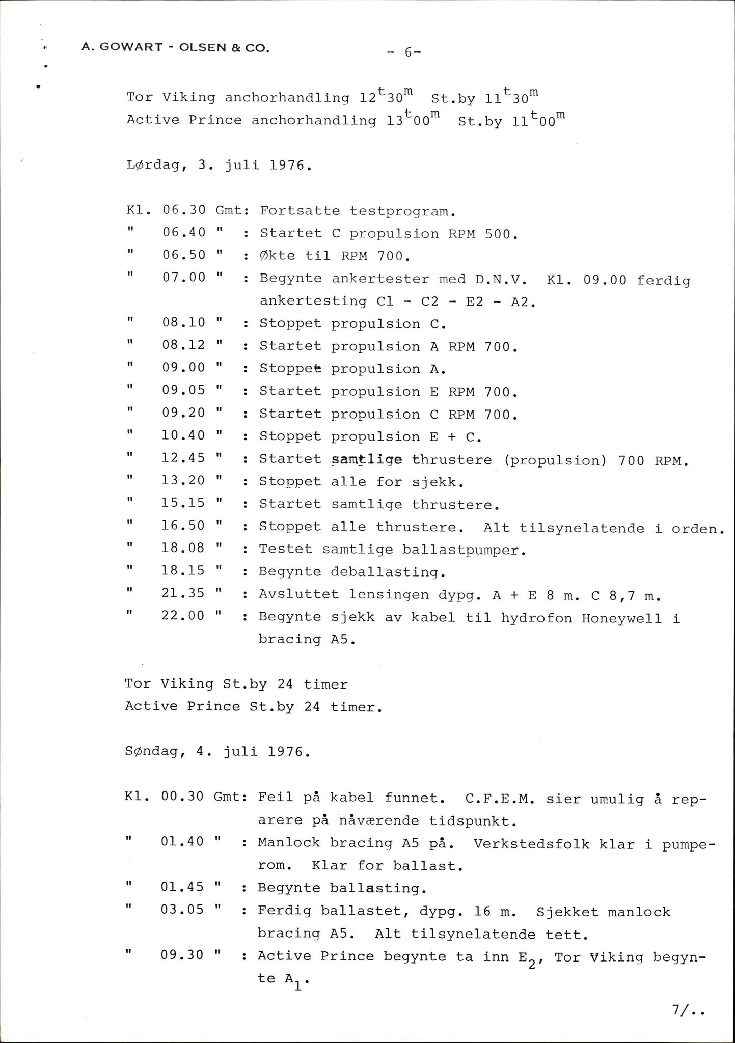 Pa 1503 - Stavanger Drilling AS, AV/SAST-A-101906/2/E/Eb/Eba/L0004: Sak og korrespondanse, 1976-1980