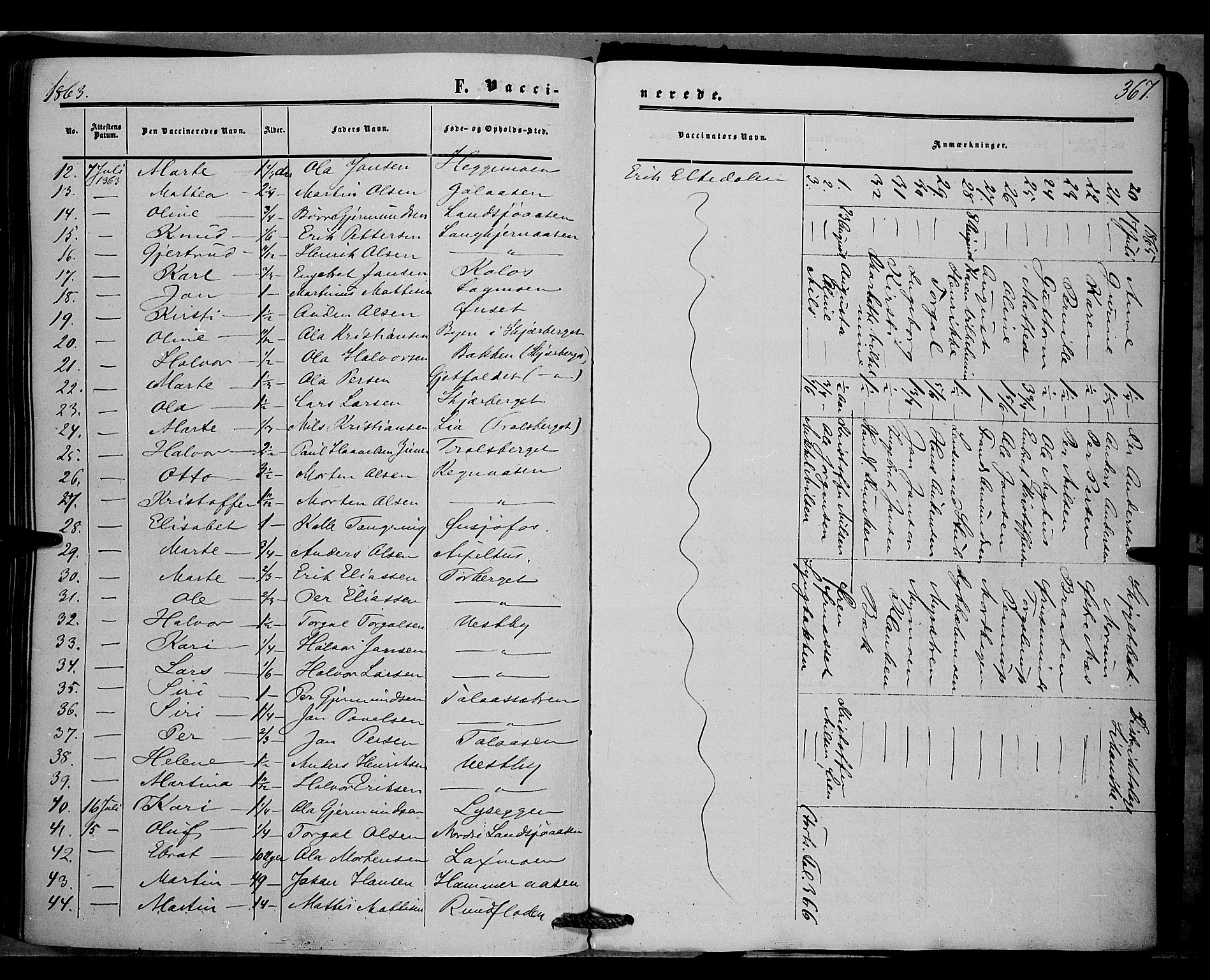 Trysil prestekontor, AV/SAH-PREST-046/H/Ha/Haa/L0005: Ministerialbok nr. 5, 1851-1865, s. 367