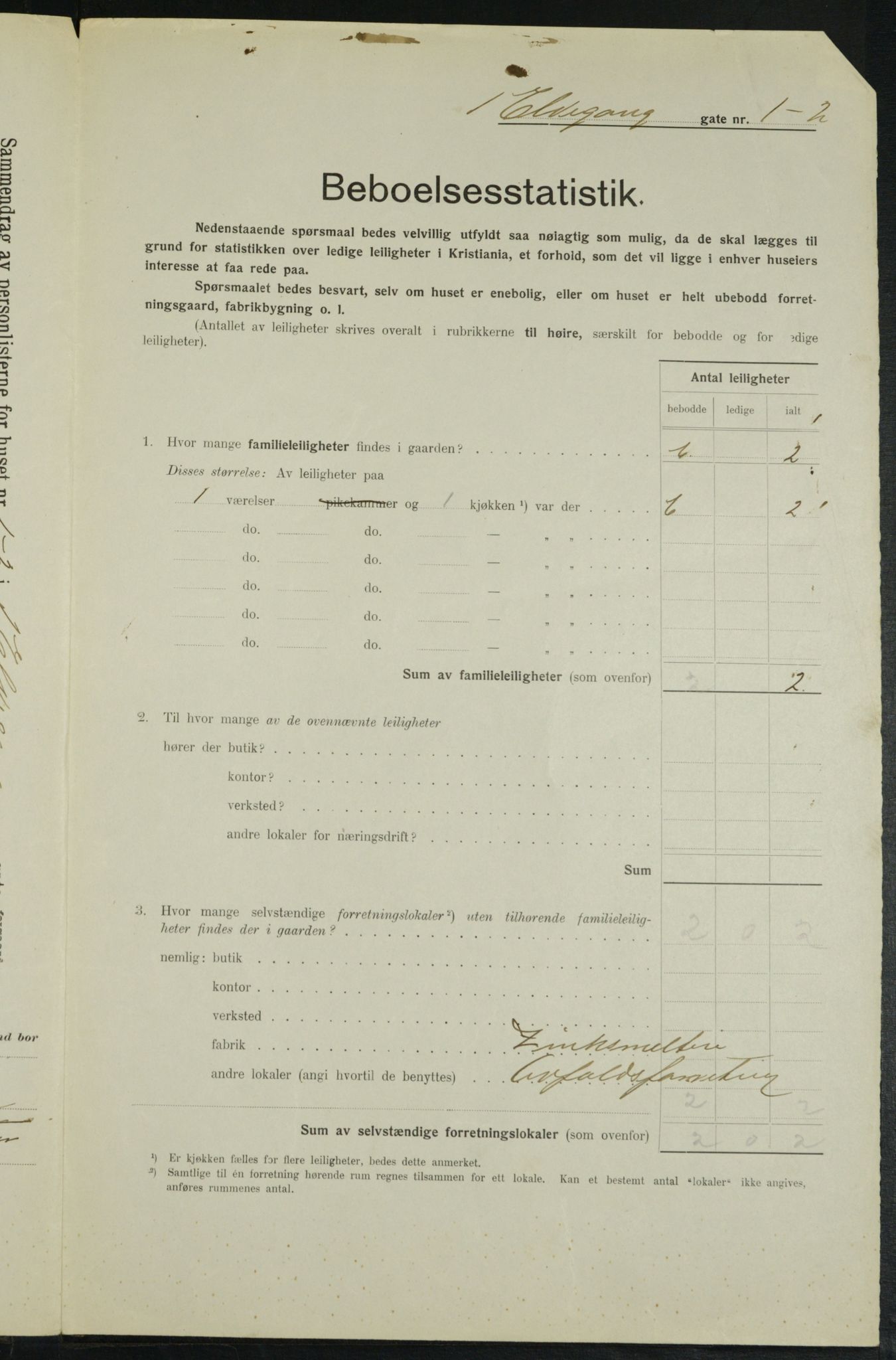 OBA, Kommunal folketelling 1.2.1914 for Kristiania, 1914, s. 21048