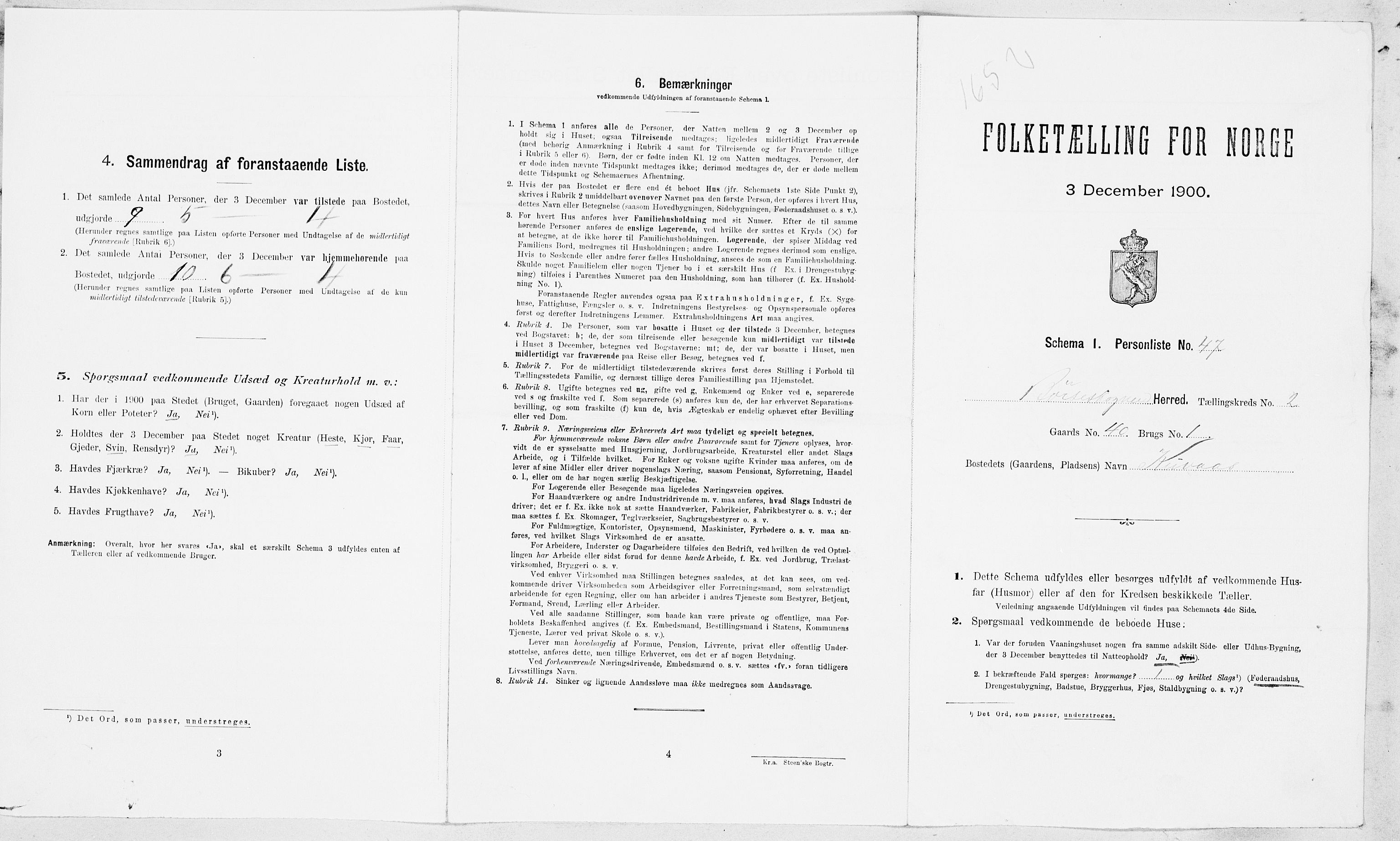 SAT, Folketelling 1900 for 1657 Børseskogn herred, 1900, s. 268