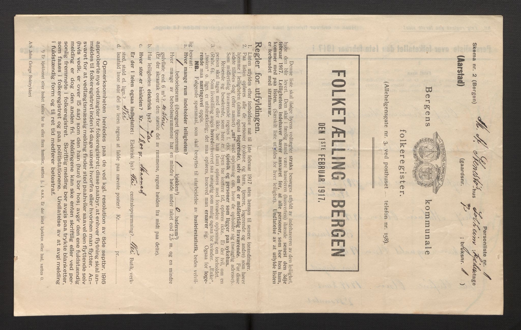 SAB, Kommunal folketelling 1917 for Bergen kjøpstad, 1917, s. 48413