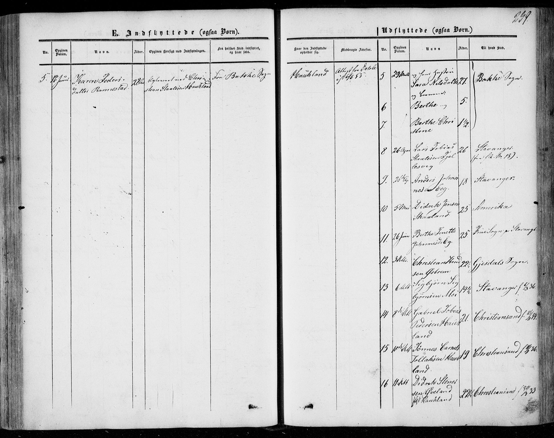 Lund sokneprestkontor, AV/SAST-A-101809/S06/L0009: Ministerialbok nr. A 8, 1853-1877, s. 239