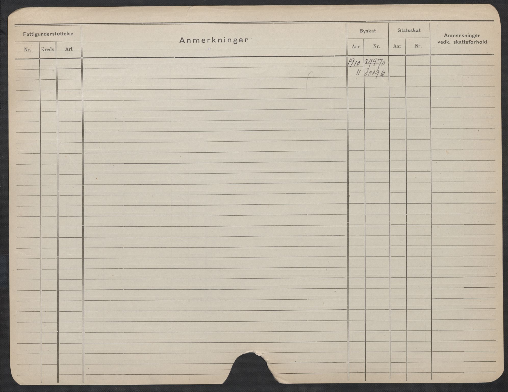 Oslo folkeregister, Registerkort, SAO/A-11715/F/Fa/Fac/L0015: Kvinner, 1906-1914, s. 1276b