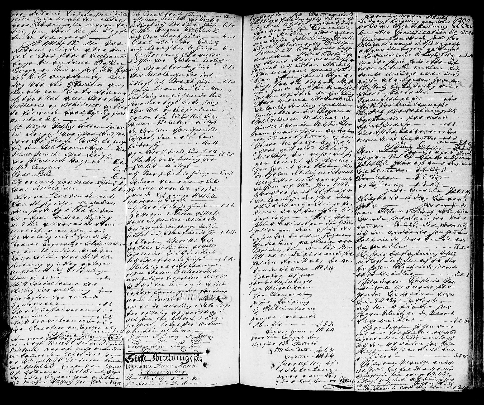 Trondheim byfogd, AV/SAT-A-0003/1/3/3A/L0014: Skifteprotokoll - gml.nr.13a. (m/ register), 1737-1742, s. 351b-352a