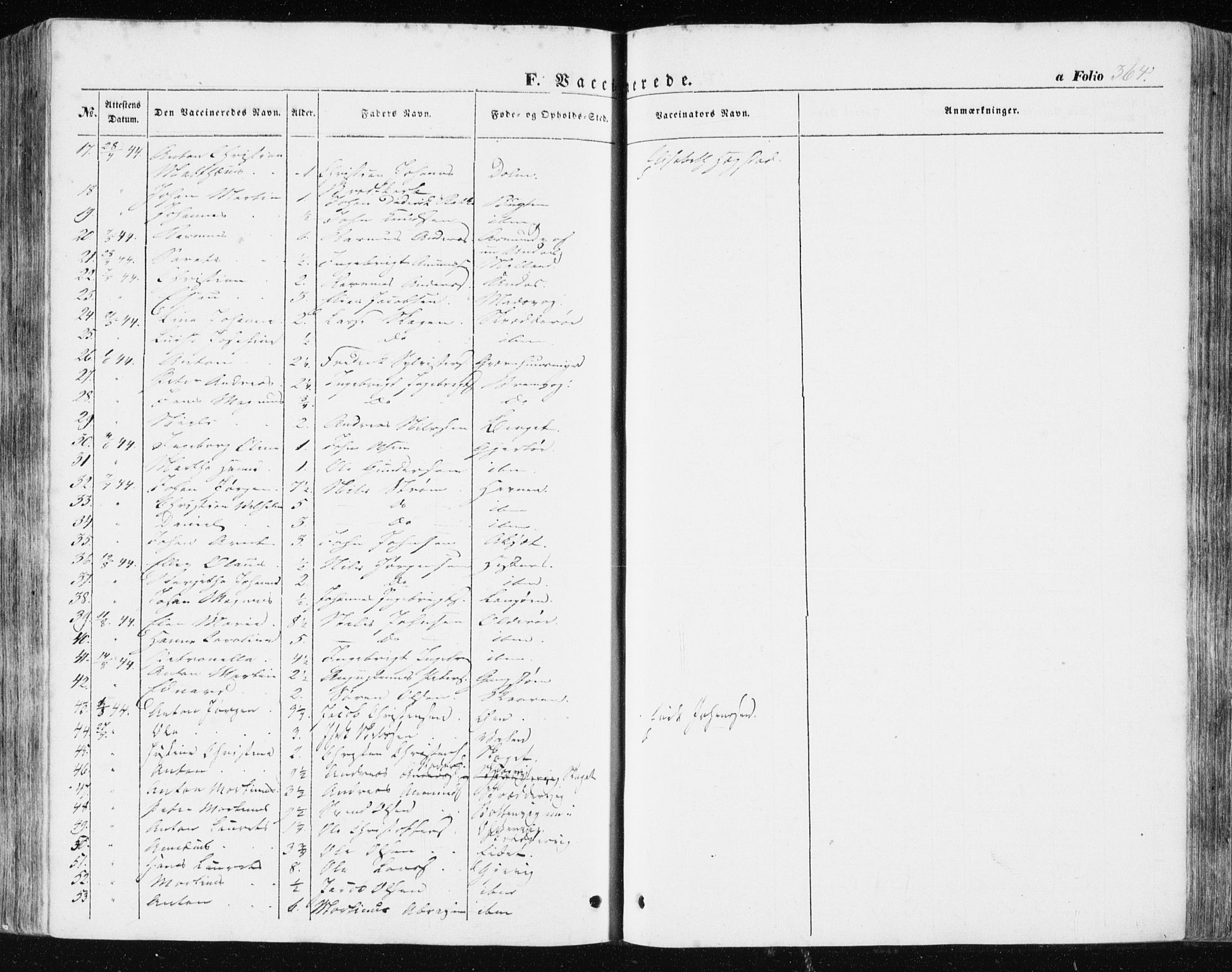 Ministerialprotokoller, klokkerbøker og fødselsregistre - Sør-Trøndelag, SAT/A-1456/634/L0529: Ministerialbok nr. 634A05, 1843-1851, s. 364