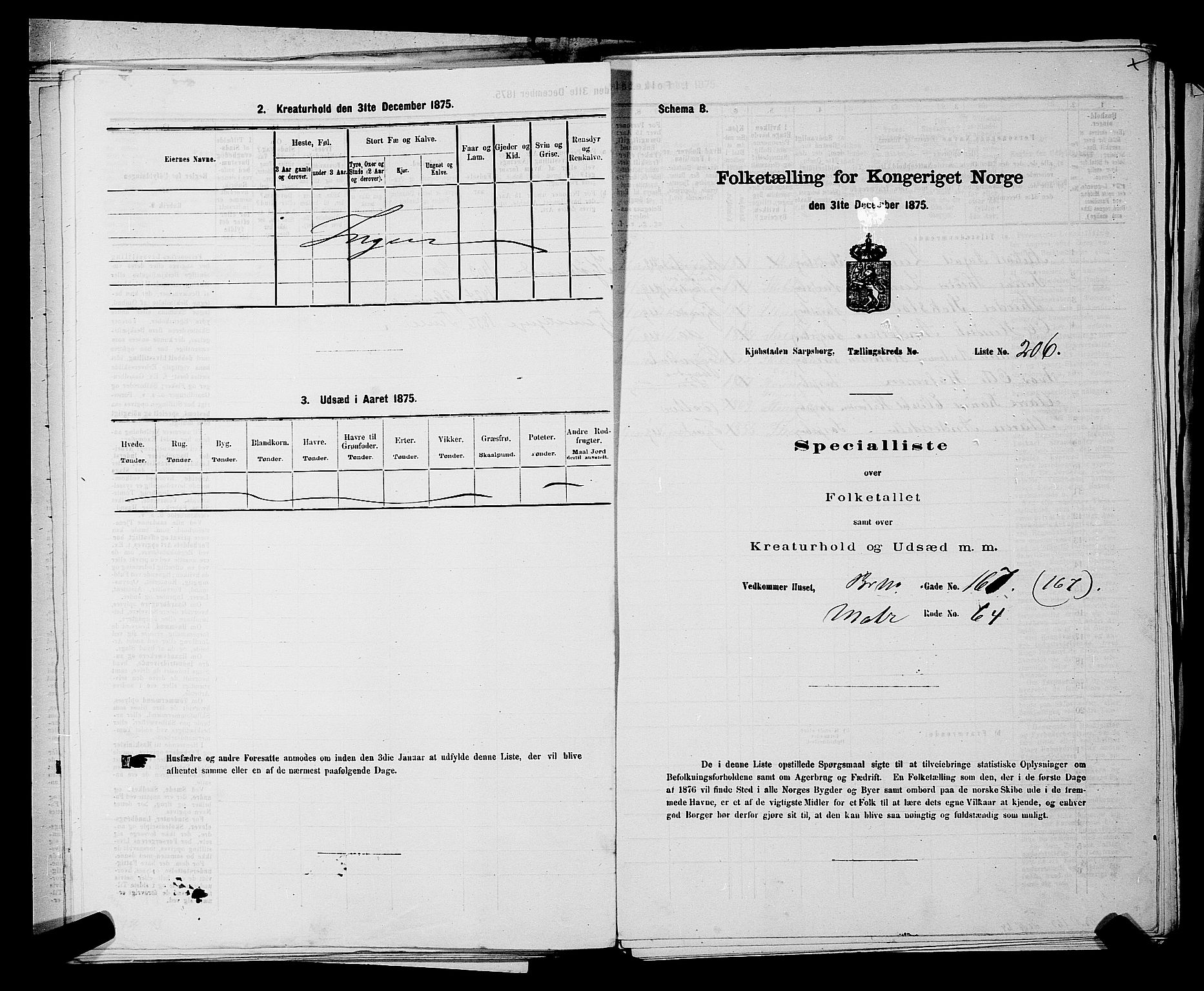 RA, Folketelling 1875 for 0102P Sarpsborg prestegjeld, 1875, s. 481