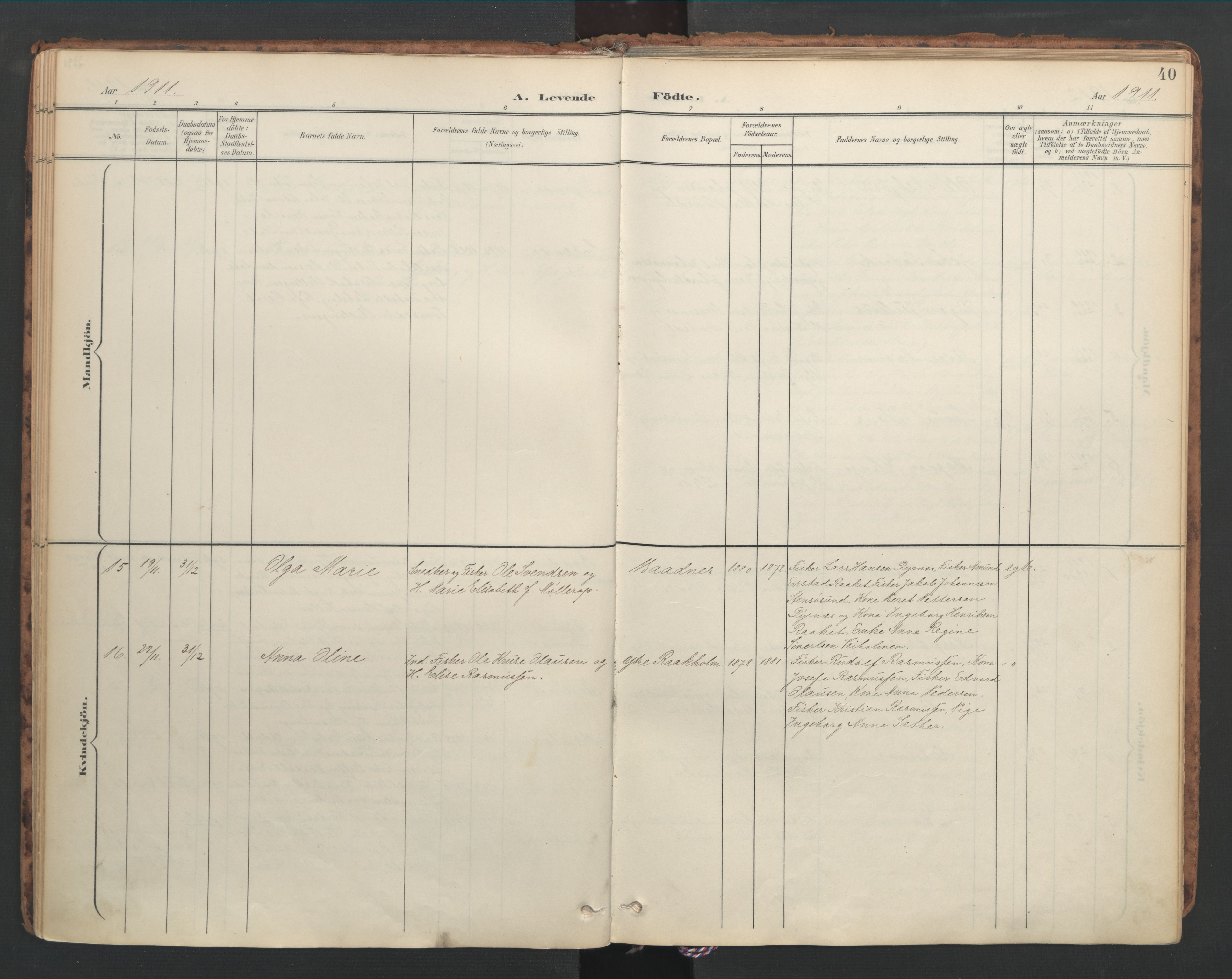 Ministerialprotokoller, klokkerbøker og fødselsregistre - Møre og Romsdal, AV/SAT-A-1454/582/L0948: Ministerialbok nr. 582A02, 1901-1922, s. 40