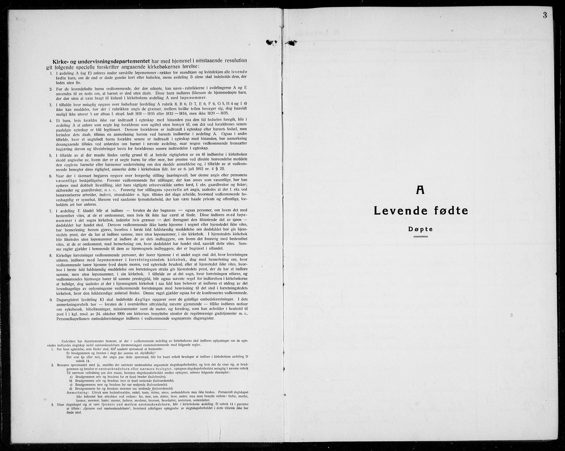 Os sokneprestembete, SAB/A-99929: Klokkerbok nr. A 5, 1923-1941, s. 3