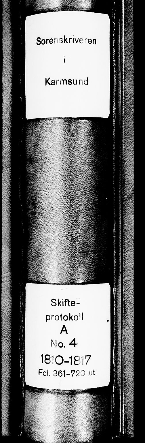 Karmsund sorenskriveri, AV/SAST-A-100311/01/IV/IVDB/L0005: SKIFTEPROTOKOLL A 4B, 1813-1817