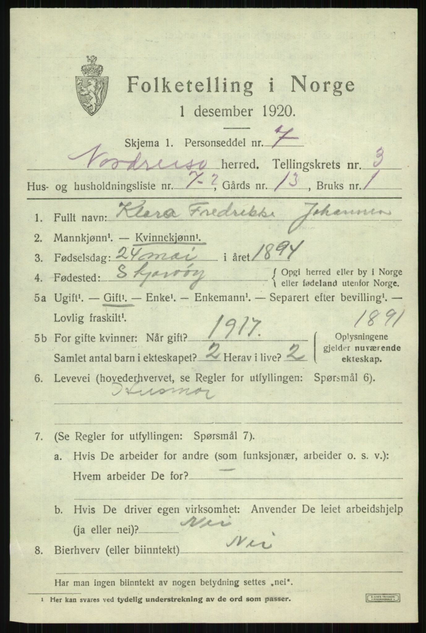 SATØ, Folketelling 1920 for 1942 Nordreisa herred, 1920, s. 1357