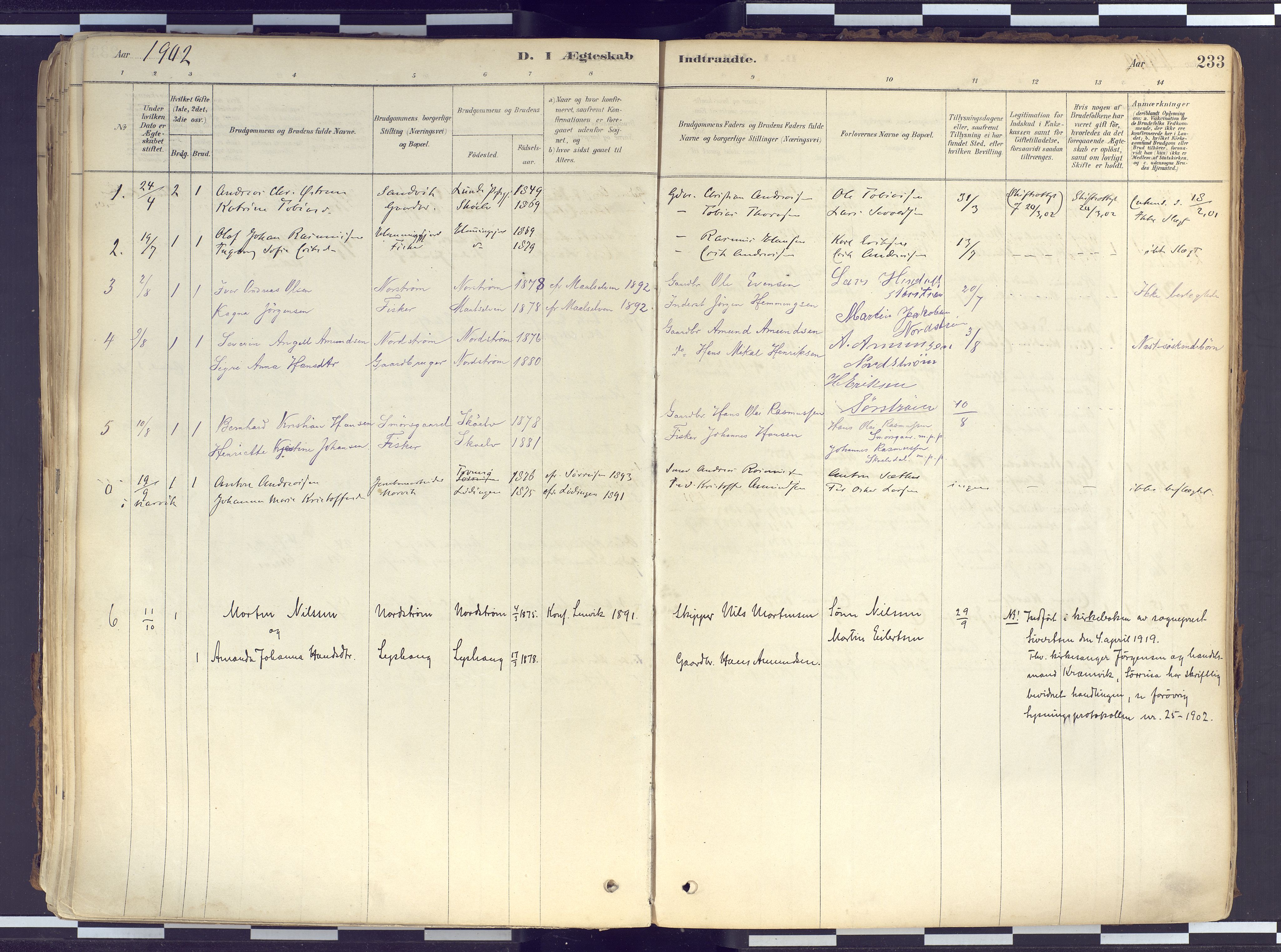Tranøy sokneprestkontor, AV/SATØ-S-1313/I/Ia/Iaa/L0010kirke: Ministerialbok nr. 10, 1878-1904, s. 233