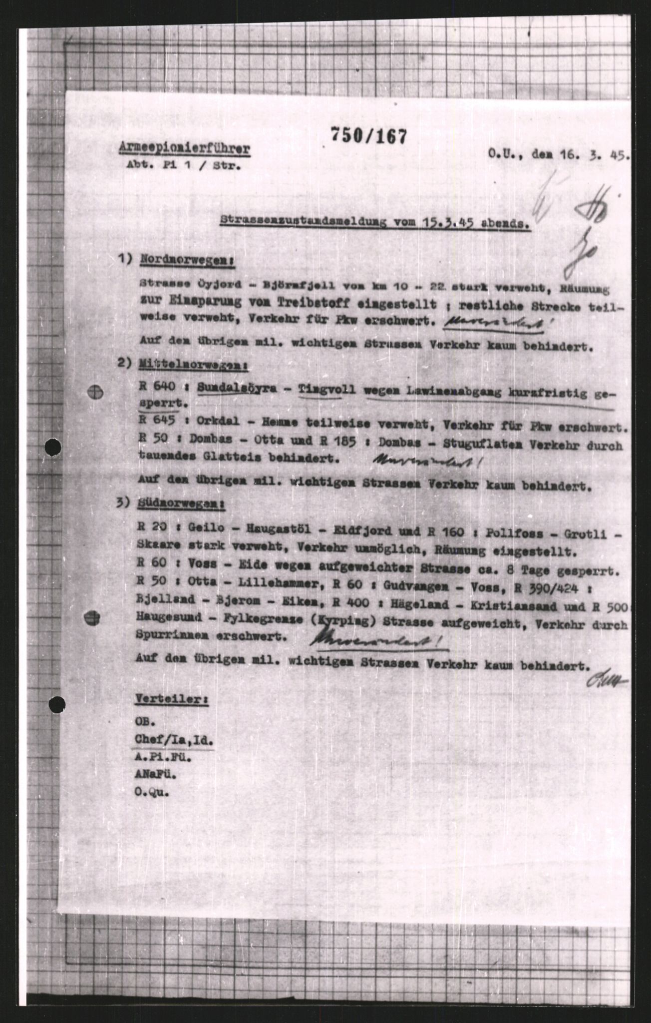 Forsvarets Overkommando. 2 kontor. Arkiv 11.4. Spredte tyske arkivsaker, AV/RA-RAFA-7031/D/Dar/Dara/L0008: Krigsdagbøker for 20. Gebirgs-Armee-Oberkommando (AOK 20), 1945, s. 465