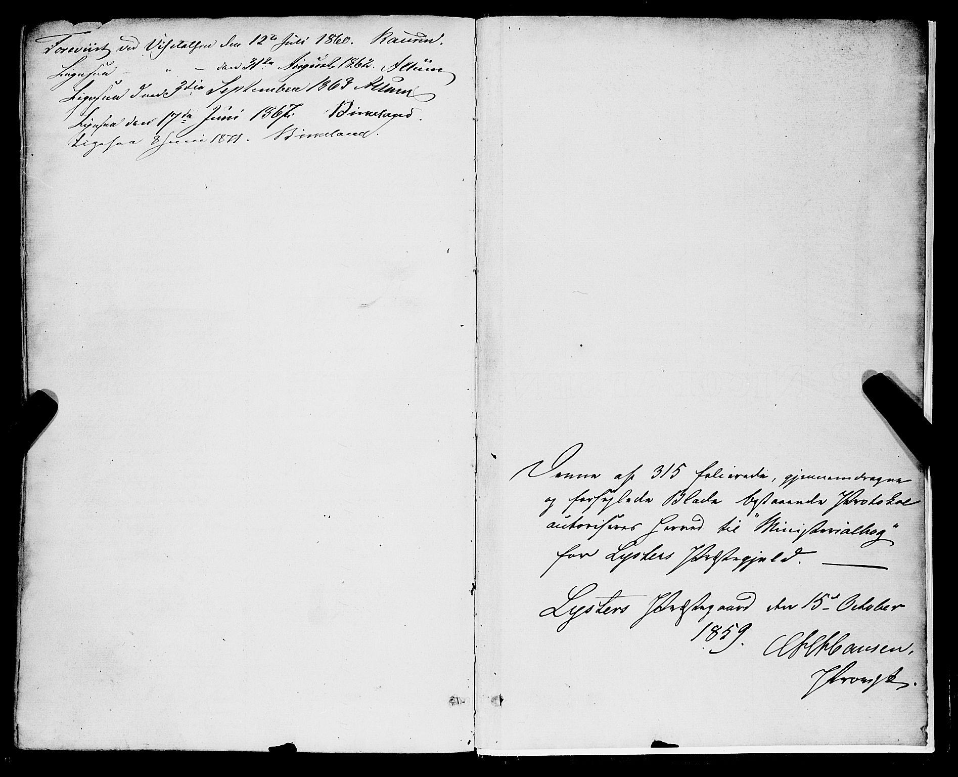 Luster sokneprestembete, AV/SAB-A-81101/H/Haa/Haaa/L0008: Ministerialbok nr. A 8, 1860-1870
