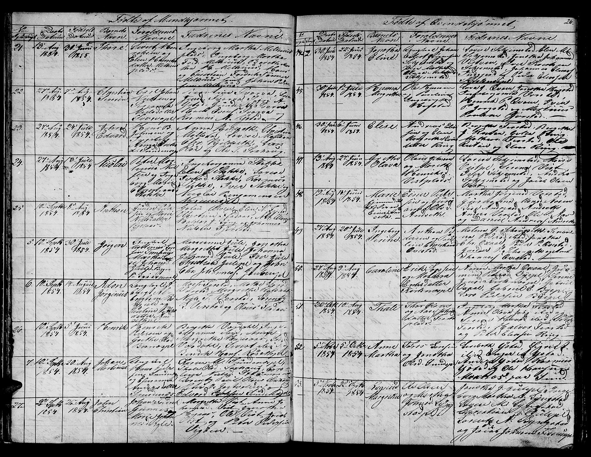 Ministerialprotokoller, klokkerbøker og fødselsregistre - Nord-Trøndelag, SAT/A-1458/730/L0299: Klokkerbok nr. 730C02, 1849-1871, s. 26