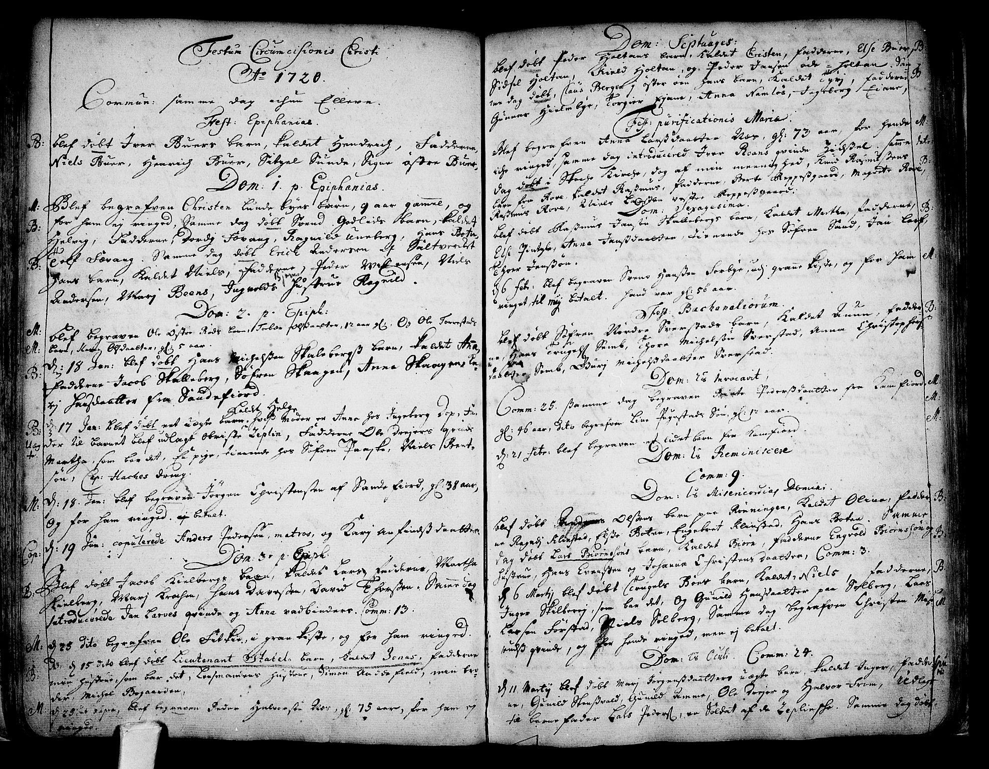 Sandar kirkebøker, AV/SAKO-A-243/F/Fa/L0001: Ministerialbok nr. 1, 1709-1733