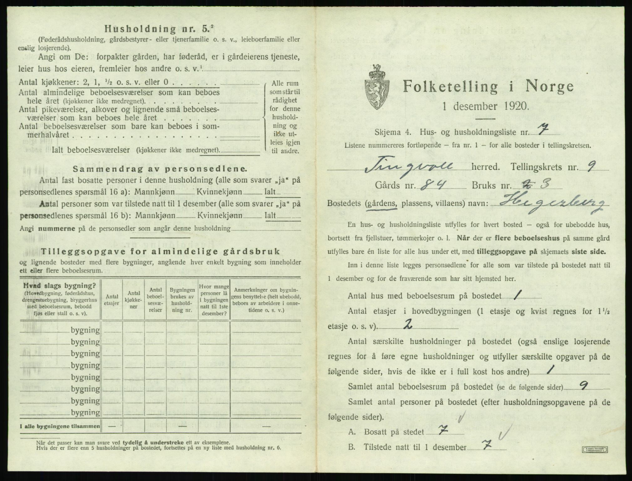 SAT, Folketelling 1920 for 1560 Tingvoll herred, 1920, s. 712