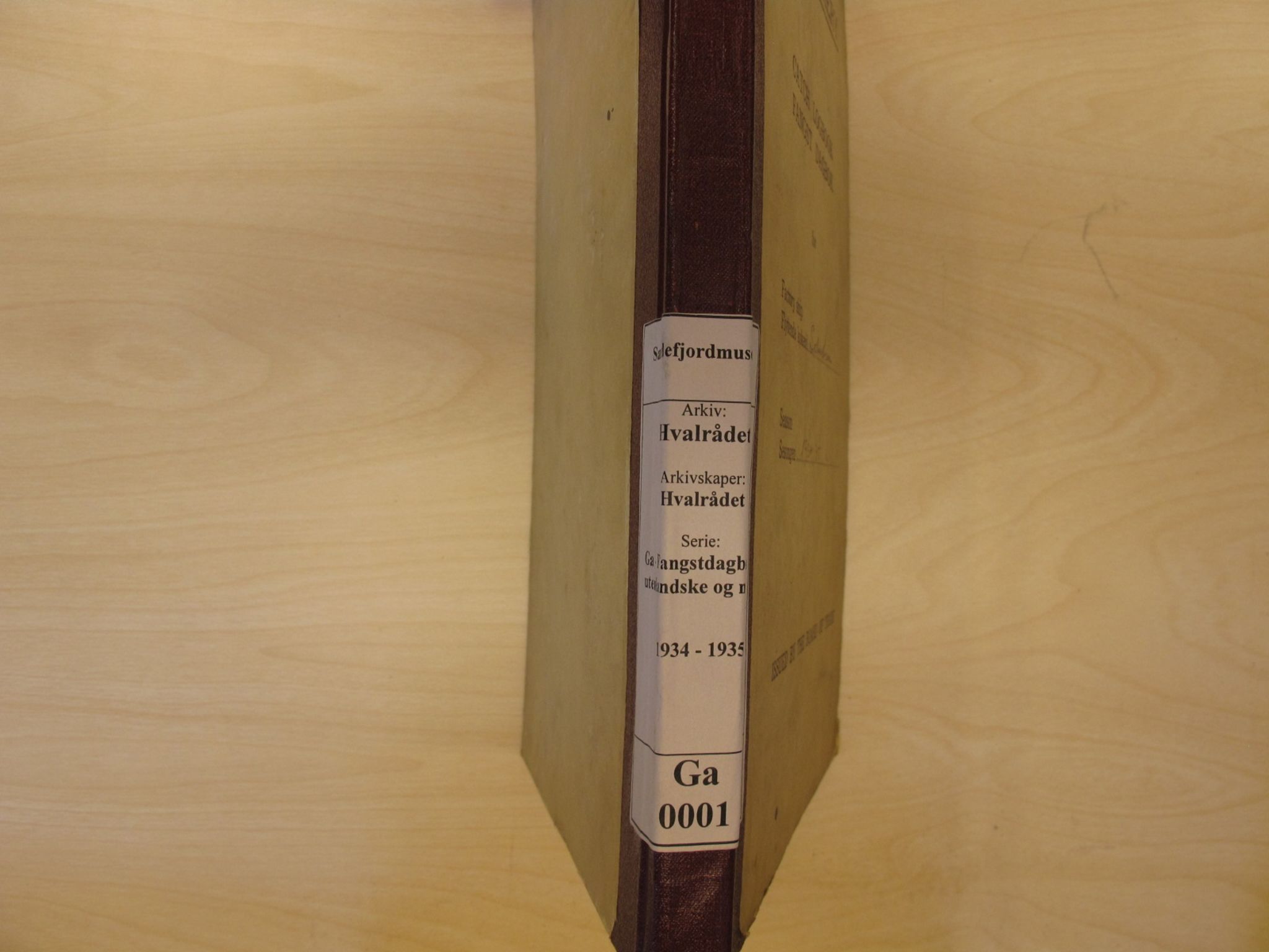 Hvalrådet, kopisamling, VEMU/ARS-A-1006/G/Ga/L0001: Salvestria, fl.k., 1934-1935