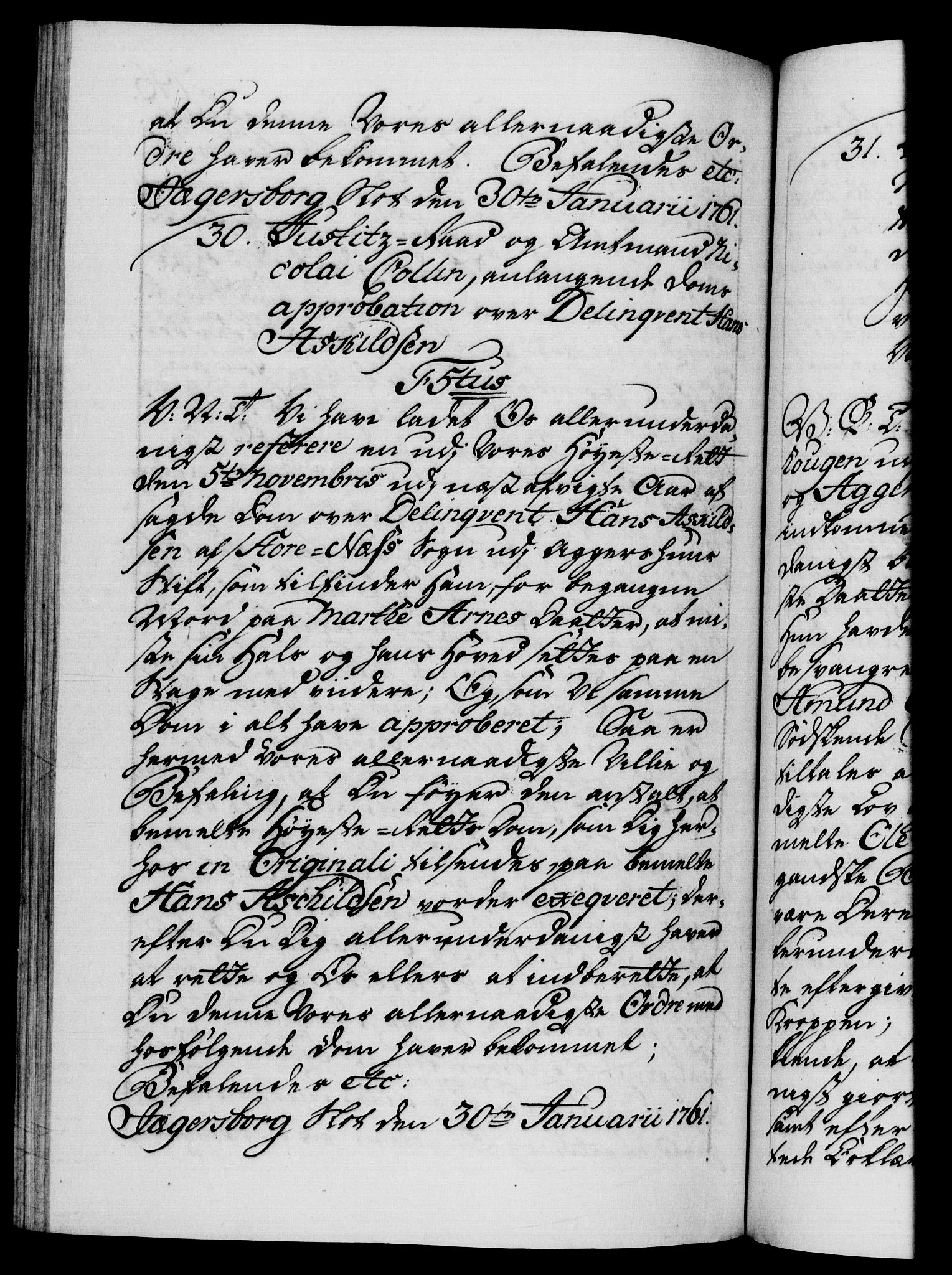 Danske Kanselli 1572-1799, AV/RA-EA-3023/F/Fc/Fca/Fcab/L0036: Norske tegnelser, 1757-1761, s. 796b