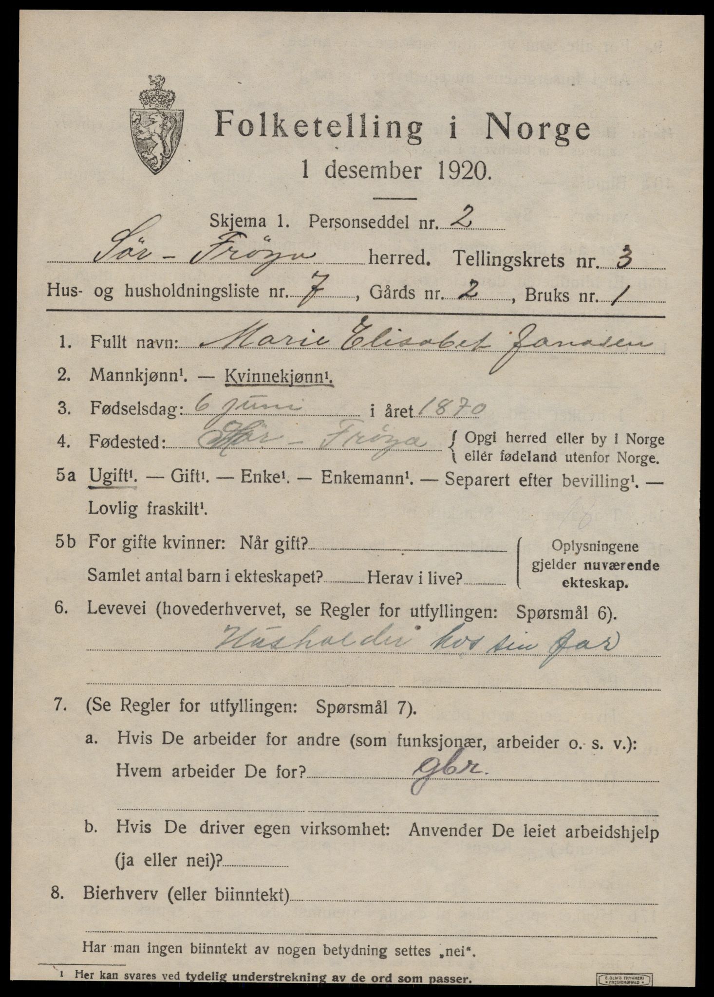 SAT, Folketelling 1920 for 1619 Sør-Frøya herred, 1920, s. 2863