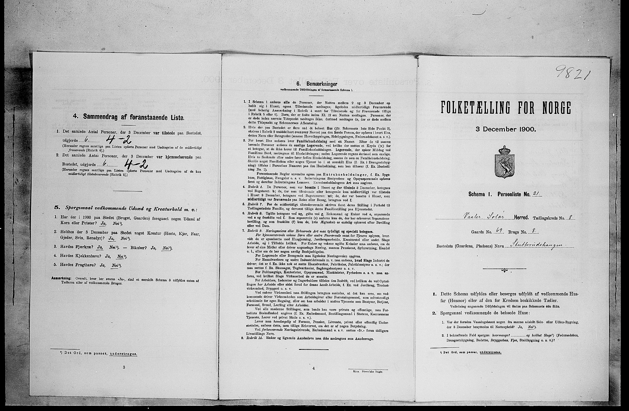 SAH, Folketelling 1900 for 0426 Våler herred, 1900, s. 1080