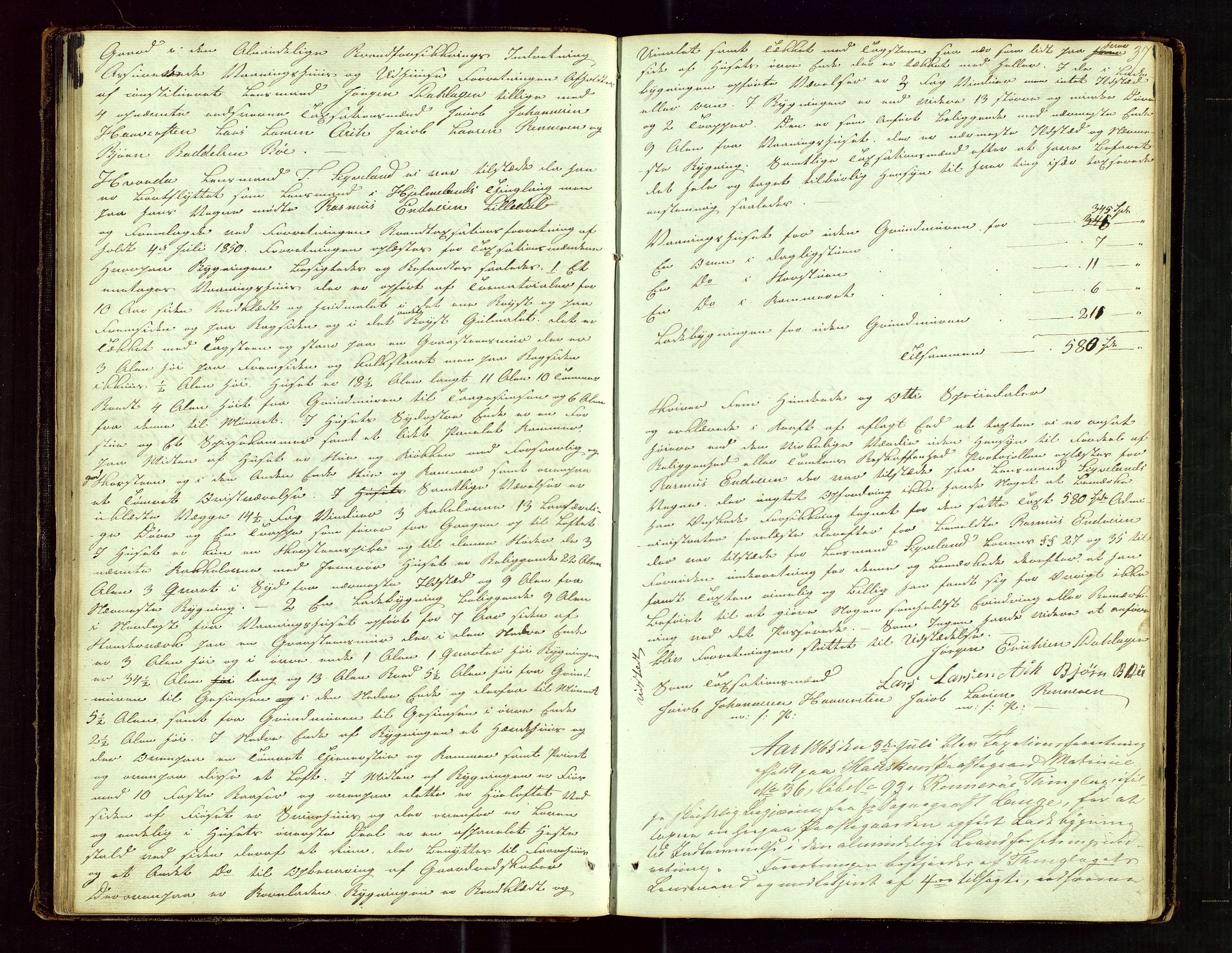 Rennesøy lensmannskontor, SAST/A-100165/Goa/L0001: "Brandtaxations-Protocol for Rennesøe Thinglag", 1846-1923, s. 36b-37a