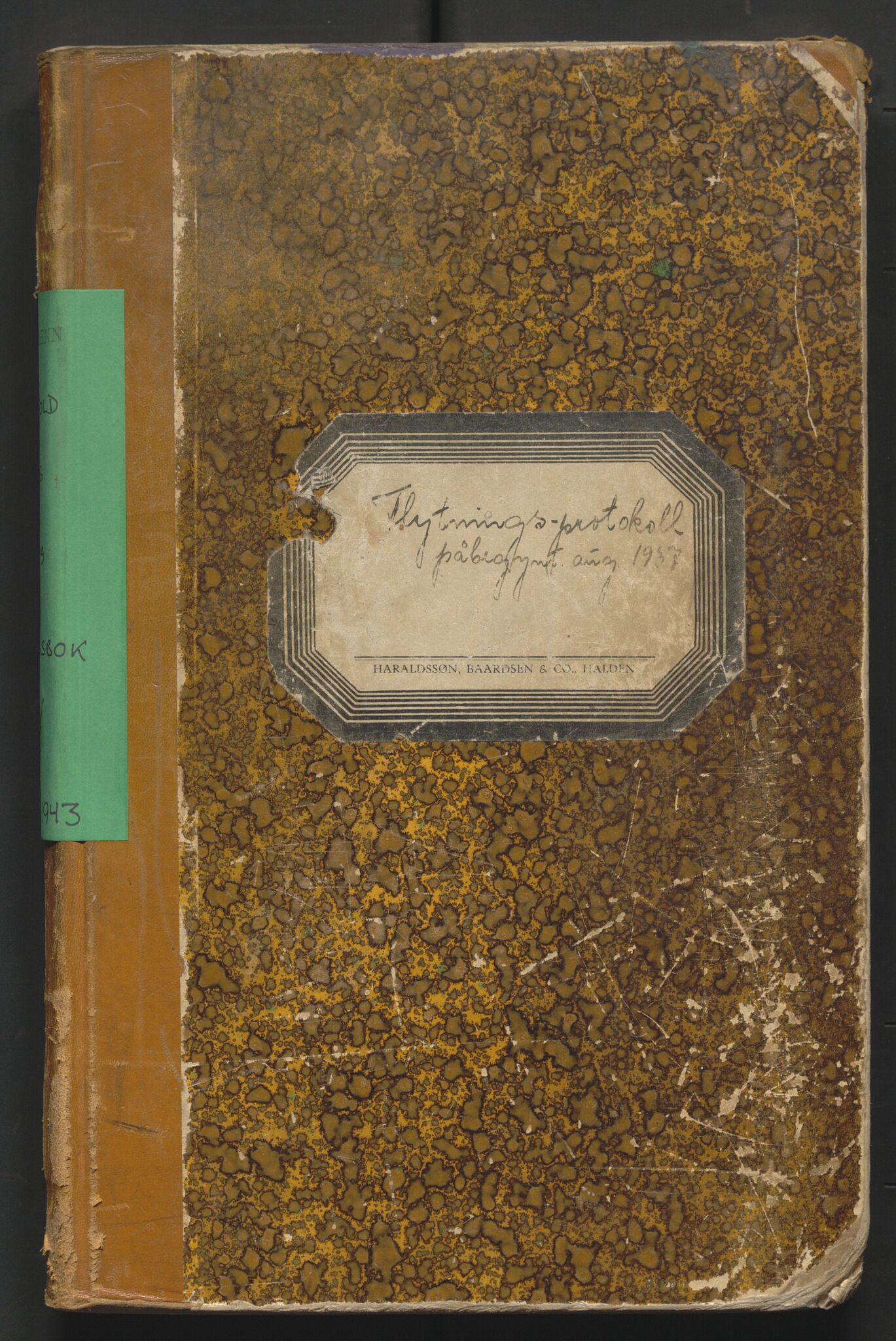 Berg lensmannskontor, AV/SAO-A-10263/I/Ia/L0009: Flytteprotokoll, 1937-1943
