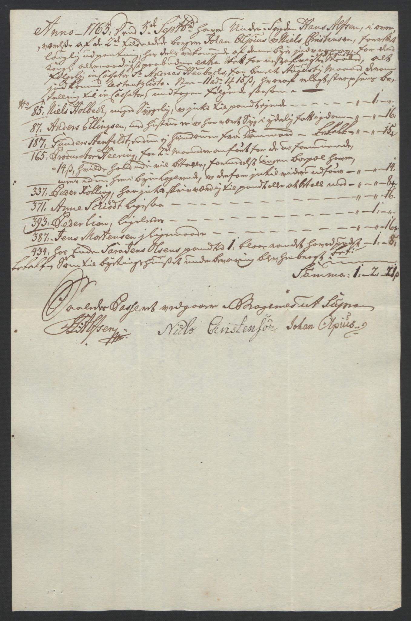 Rentekammeret inntil 1814, Reviderte regnskaper, Byregnskaper, AV/RA-EA-4066/R/Rf/L0119/0001: [F2] Kontribusjonsregnskap / Ekstraskatt, 1762-1767, s. 146