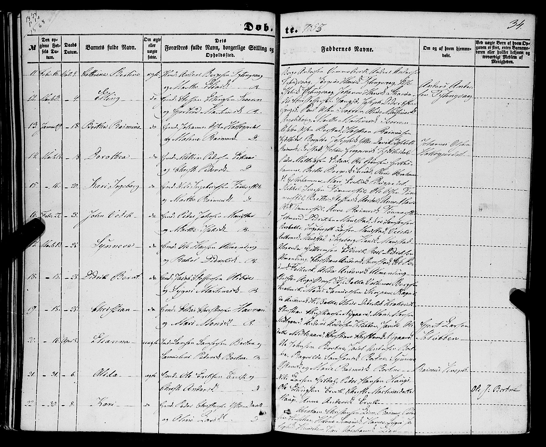 Davik sokneprestembete, AV/SAB-A-79701/H/Haa/Haaa/L0005: Ministerialbok nr. A 5, 1850-1866, s. 34