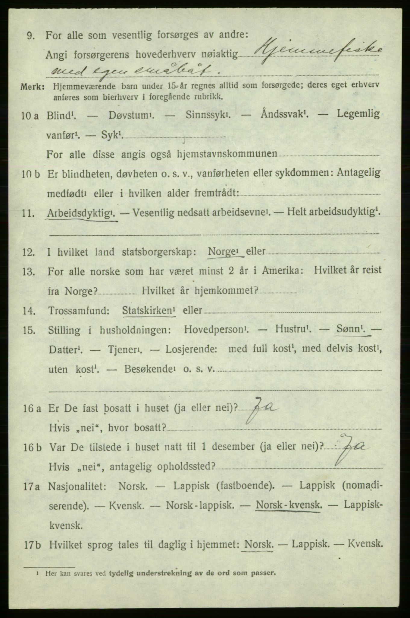 SATØ, Folketelling 1920 for 2014 Loppa herred, 1920, s. 865
