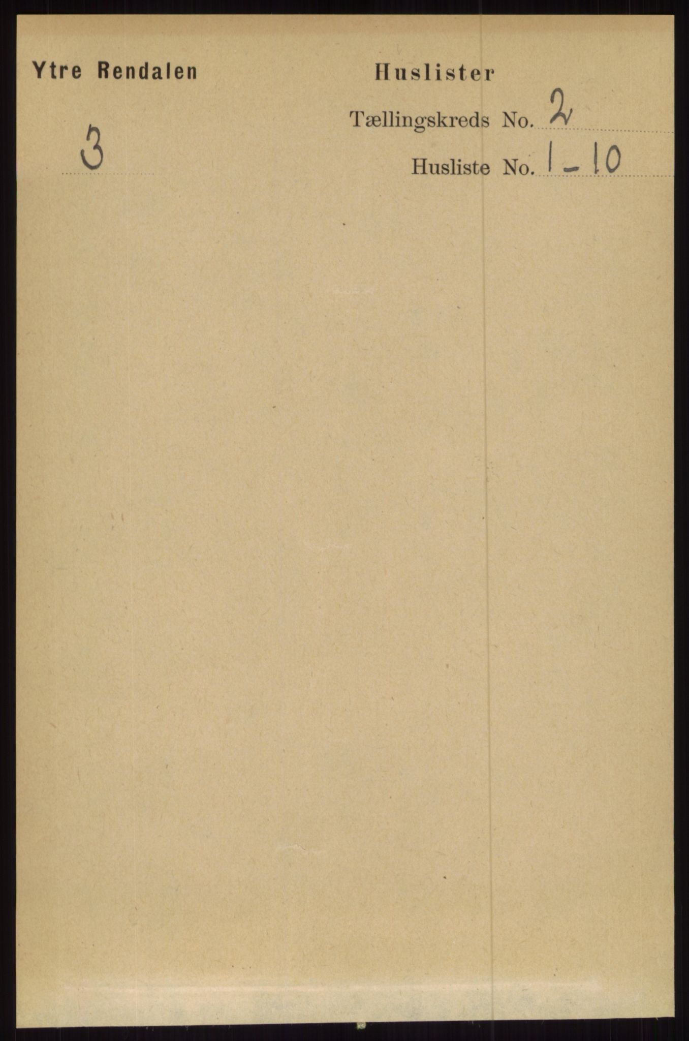 RA, Folketelling 1891 for 0432 Ytre Rendal herred, 1891, s. 268