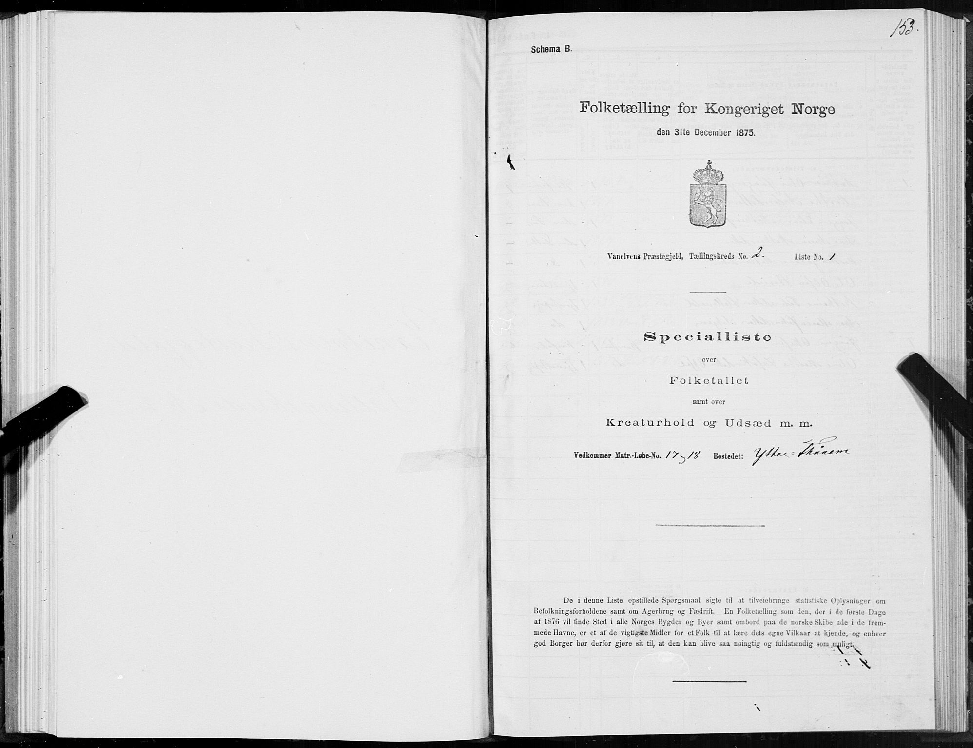 SAT, Folketelling 1875 for 1511P Vanylven prestegjeld, 1875, s. 1153