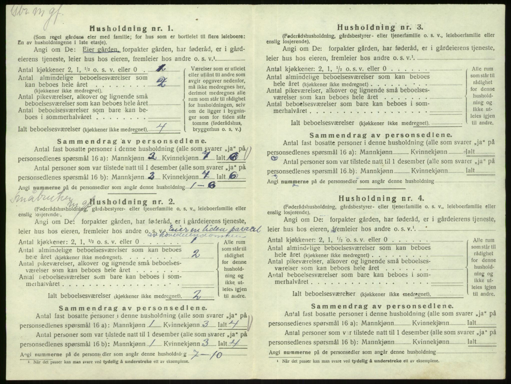 SAB, Folketelling 1920 for 1264 Austrheim herred, 1920, s. 580