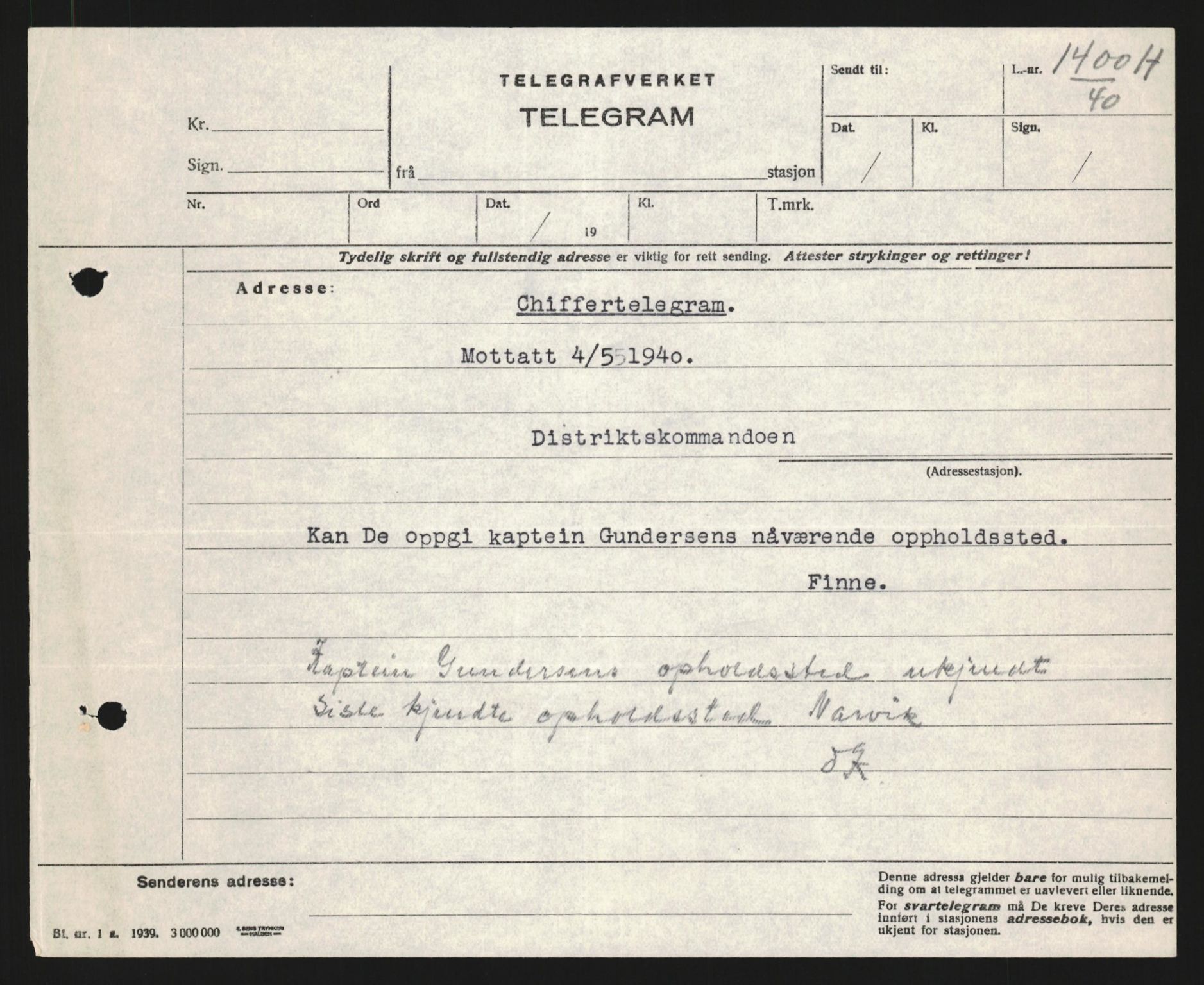 Forsvaret, Forsvarets krigshistoriske avdeling, AV/RA-RAFA-2017/Y/Yb/L0122: II-C-11-600  -  6. Divisjon med avdelinger, 1940, s. 449