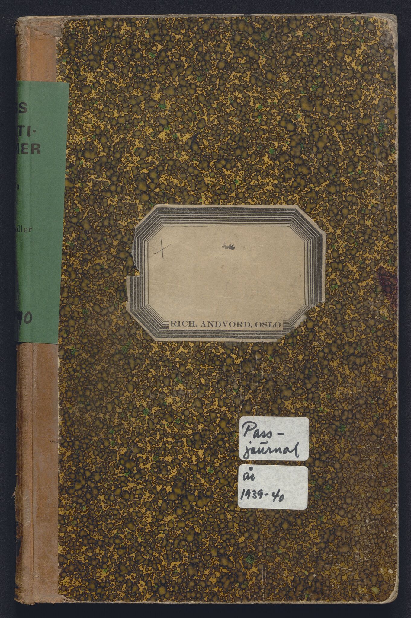 Moss politikammer, AV/SAO-A-10163/J/Ja/Jaa/L0008: Passjournal, 1937-1940